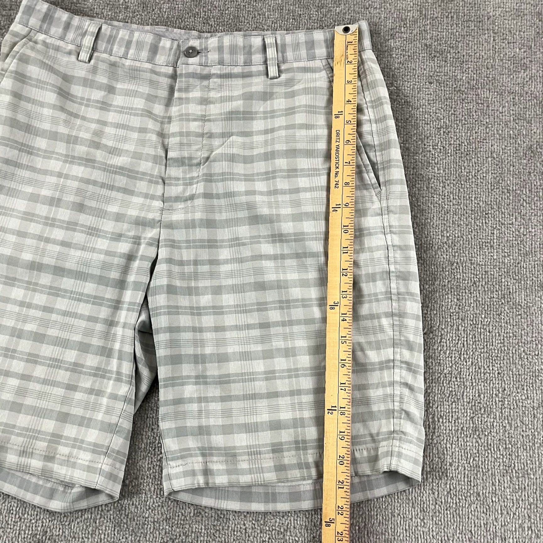 Footjoy FootJoy Mens Shorts 34 Gray Plaid Golf Stretch Performance Chino 9in Inseam 5-Pocket Brand Logo Breathable Casual Sports Mens Size US 34 / EU 50 - 6 Thumbnail