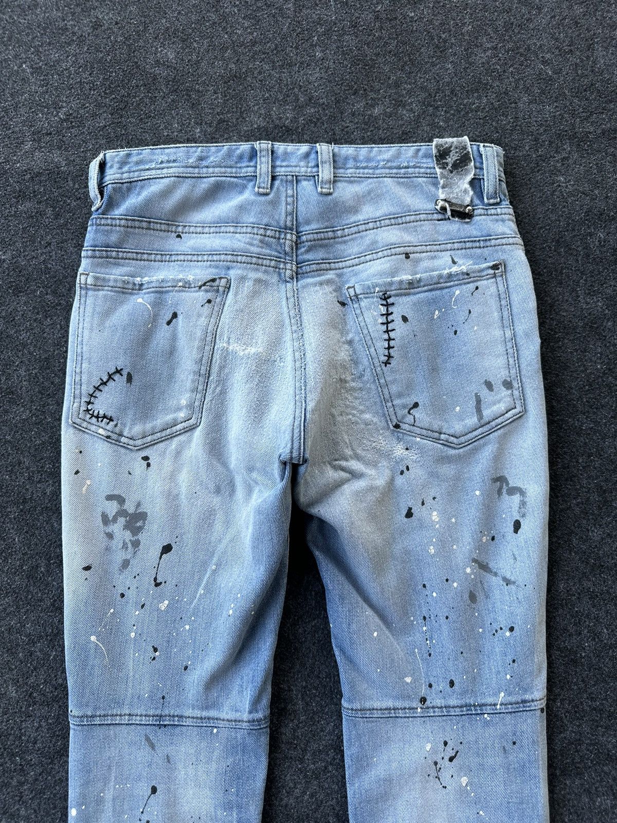 Just Cavalli Thrashed Paint Splatter Distressed Skinny D288