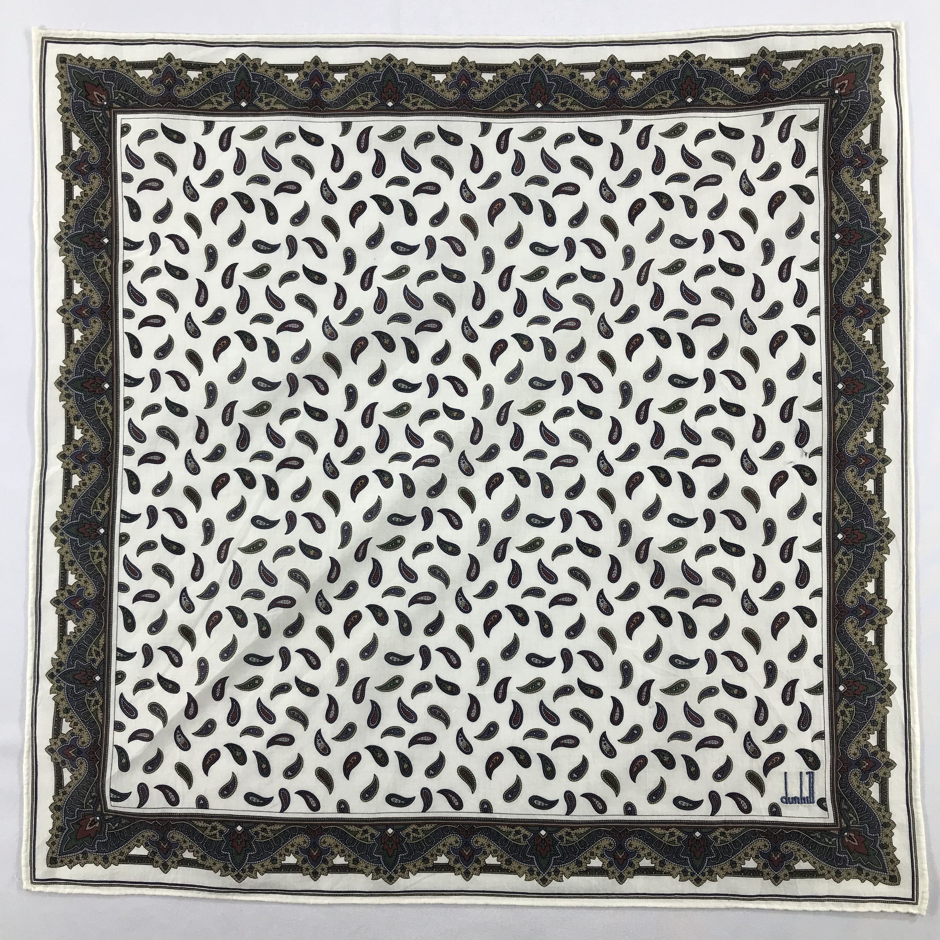 Alfred Dunhill × Vintage Dunhill Bandana / Handkerchief / Neckerchief - S2236 Size ONE SIZE - 1 Thumbnail