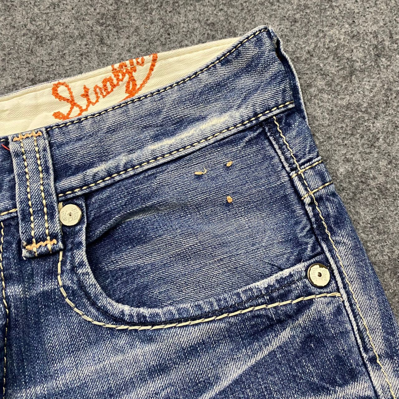 Edwin Vintage 90s Edwin Blue Trip Distressed Denim Size 32" / US 10 / IT 46 - 10 Thumbnail