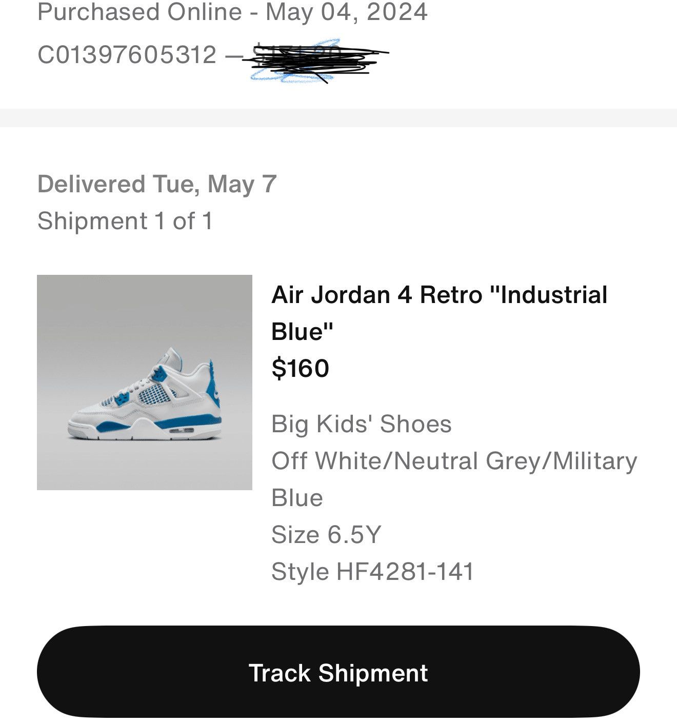 Jordan Brand Jordan 4 Retro Military Blue (GS) Size US 6.5 / EU 39-40 - 8 Thumbnail