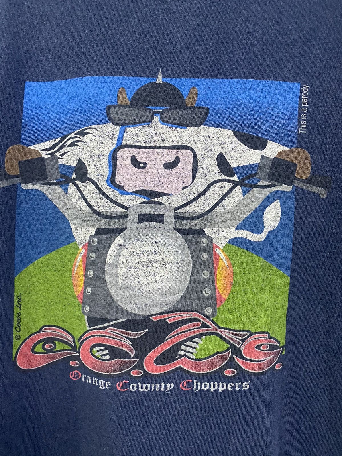 West Coast Choppers ORANGE COWNTY CHOPPERS THRASHED & DISTREES PARODY LOGO Size US XL / EU 56 / 4 - 6 Thumbnail