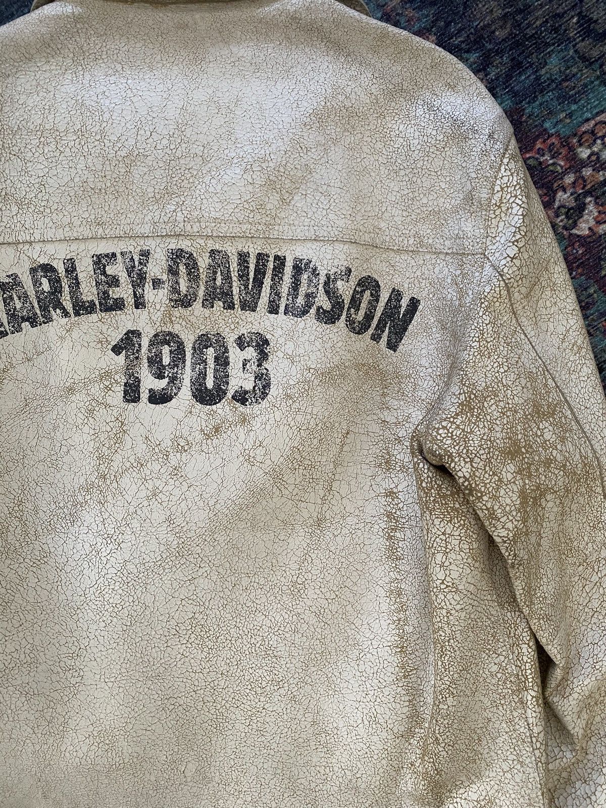 Harley Davidson Cracked leather jacket Size US M / EU 48-50 / 2 - 5 Thumbnail