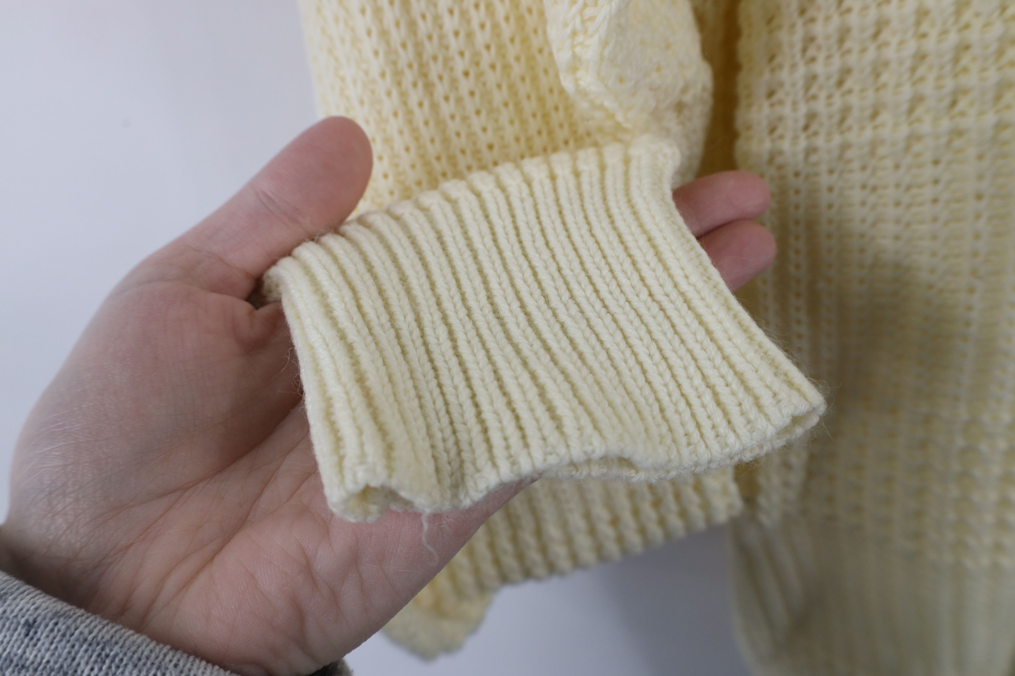 Vintage Vintage 90s Streetwear Blank Chunky Ribbed Knit Sweater Size US L / EU 52-54 / 3 - 7 Thumbnail