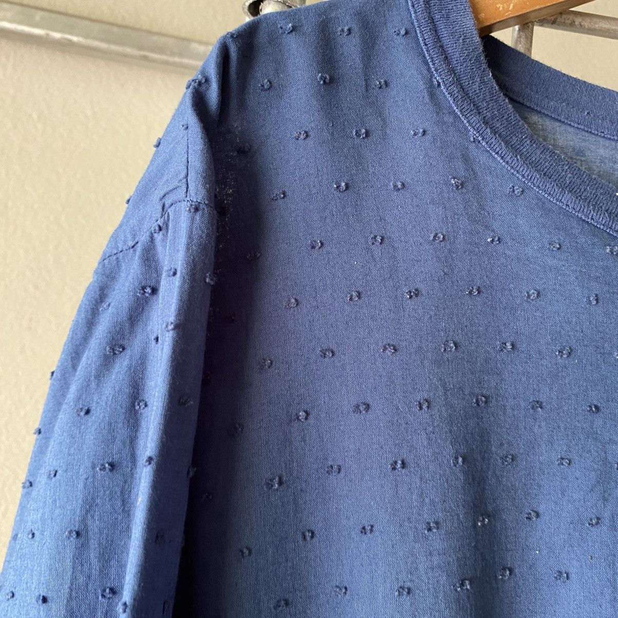 Ne-Net Ne-Net Blue Textured Long Sleeve Blouse Size XS / US 0-2 / IT 36-38 - 4 Thumbnail