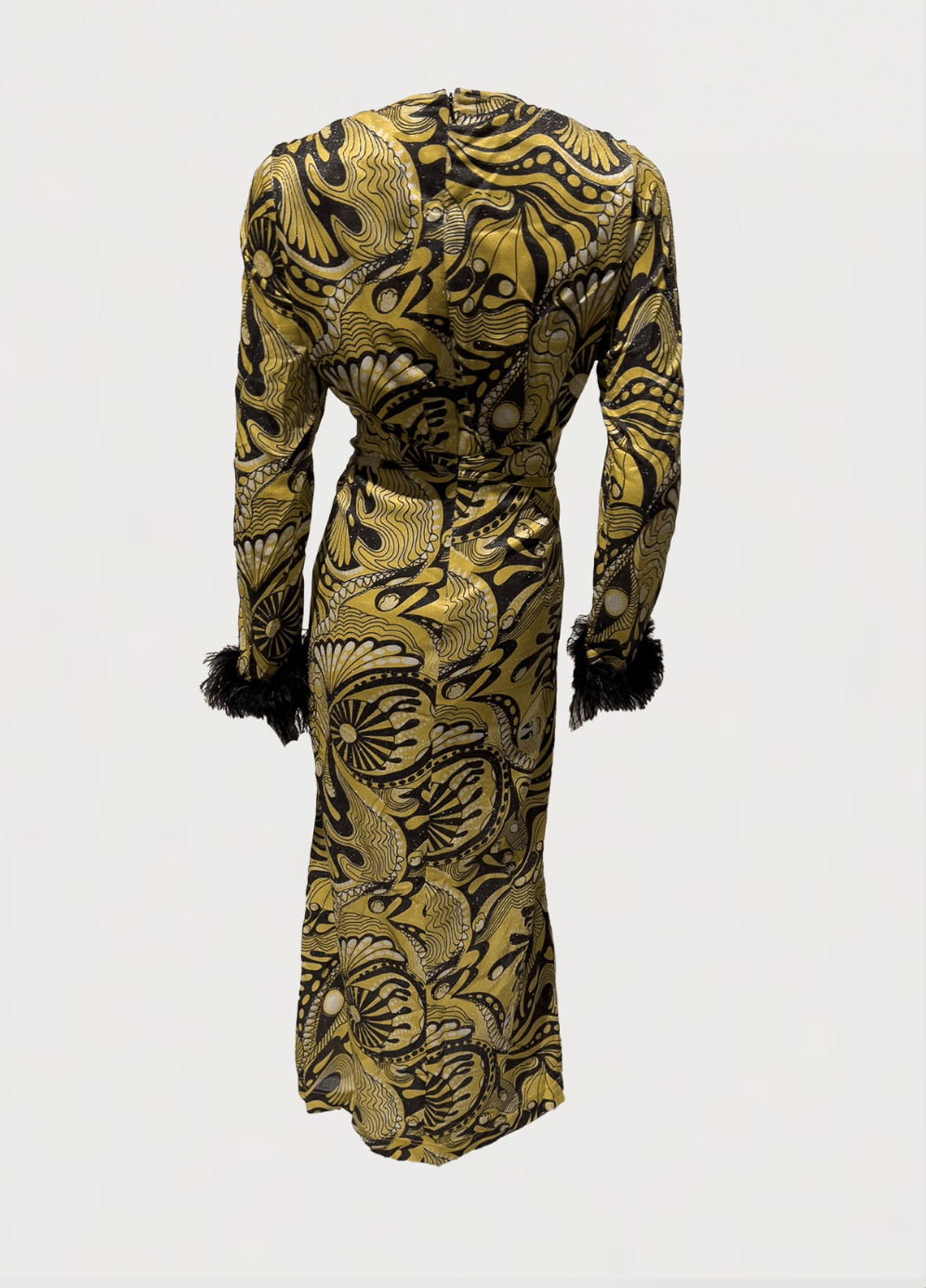 Alice McCall GOLD DUST FEATHER MIDI DRESS Size M / US 6-8 / IT 42-44 - 4 Thumbnail