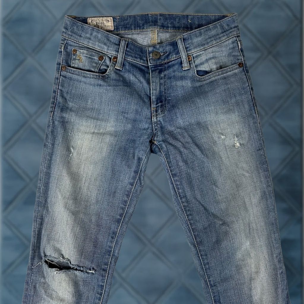 Polo Ralph Lauren Polo Ralph Lauren Jeans Womens 26 Blue Denim Low Rise Skinny 90s Hipster Preppy Vintage: No Size 26" / US 2 / IT 38 - 1 Thumbnail
