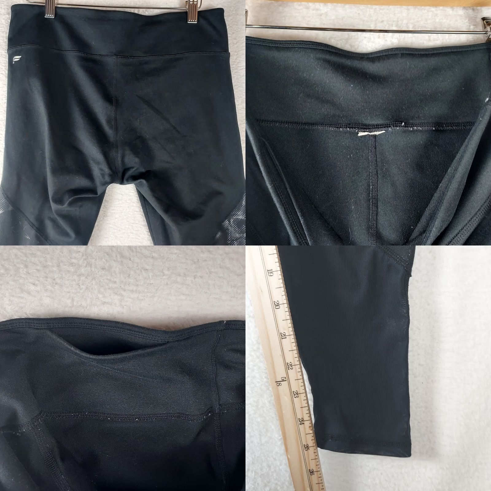 Fabletics Fabletics Women's S PowerHold High Rise 7/8 Leggings Black Compression Leg Skinny Activewear Yoga Pants MS Size 28" / US 6 / IT 42 - 8 Thumbnail