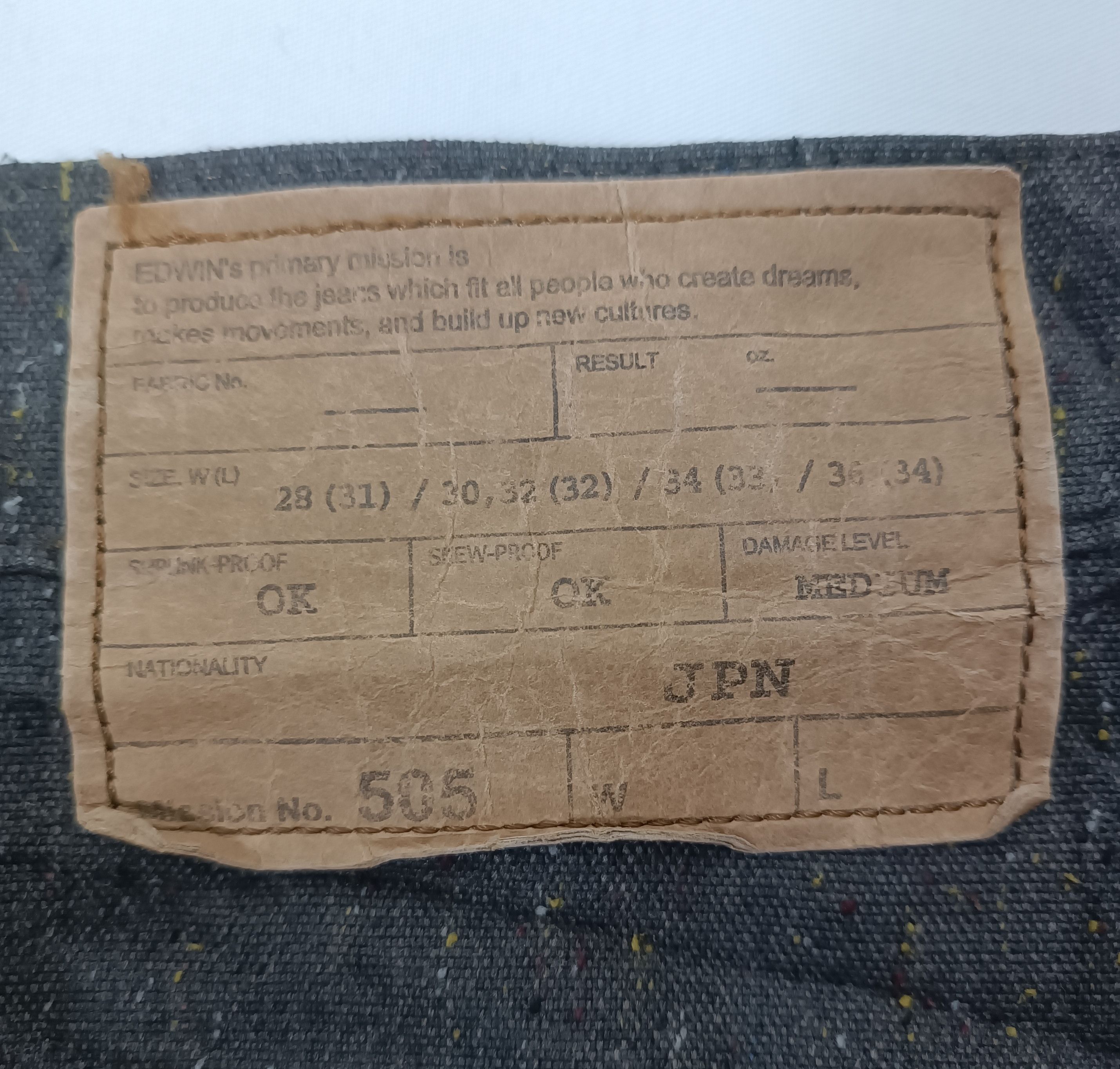 Edwin Vintage Edwin 505 Orange Tab Sun Faded Black Jeans Size US 32 / EU 48 - 15 Thumbnail