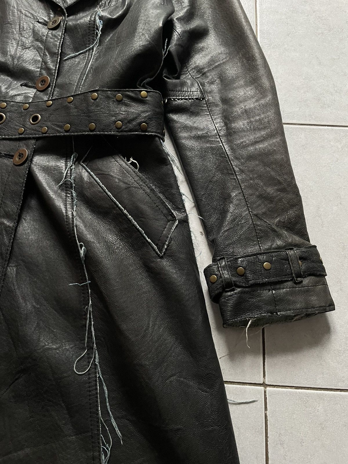 Leather Von Dutch Archive Leather Trench Coat Size S / US 4 / IT 40 - 10 Thumbnail