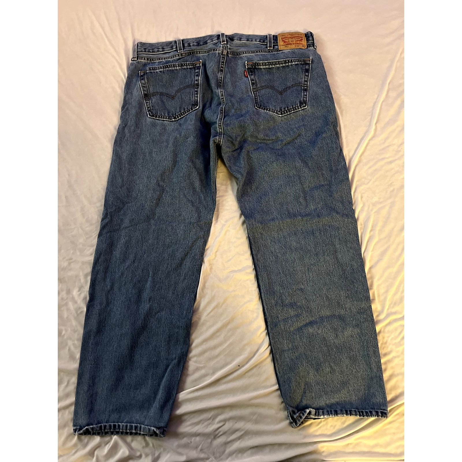 Levi's Levi's 505 Men's Jeans W42 L30 Straight Leg Blue Denim Size US 42 / EU 58 - 2 Thumbnail
