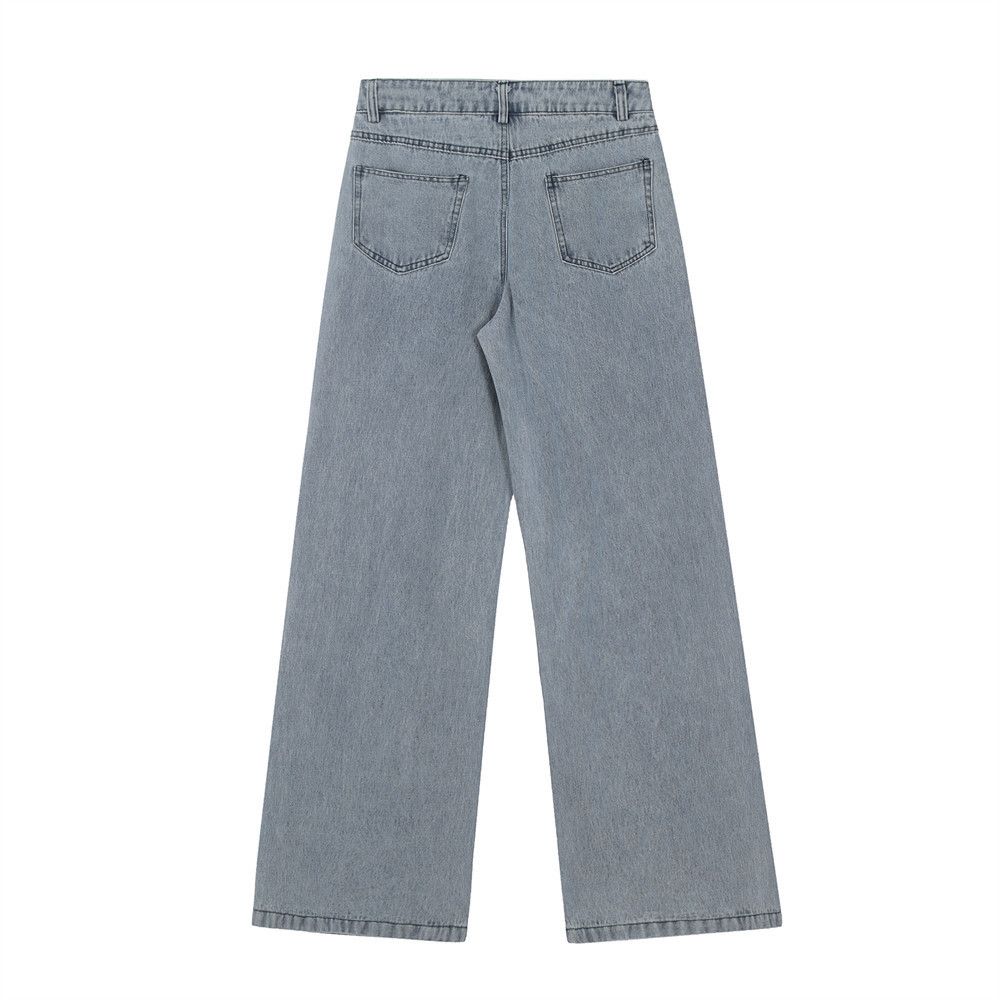 Japanese Brand × Jean Street fashion wings embroidered straight jeans y2k Size US 34 / EU 50 - 2 Thumbnail