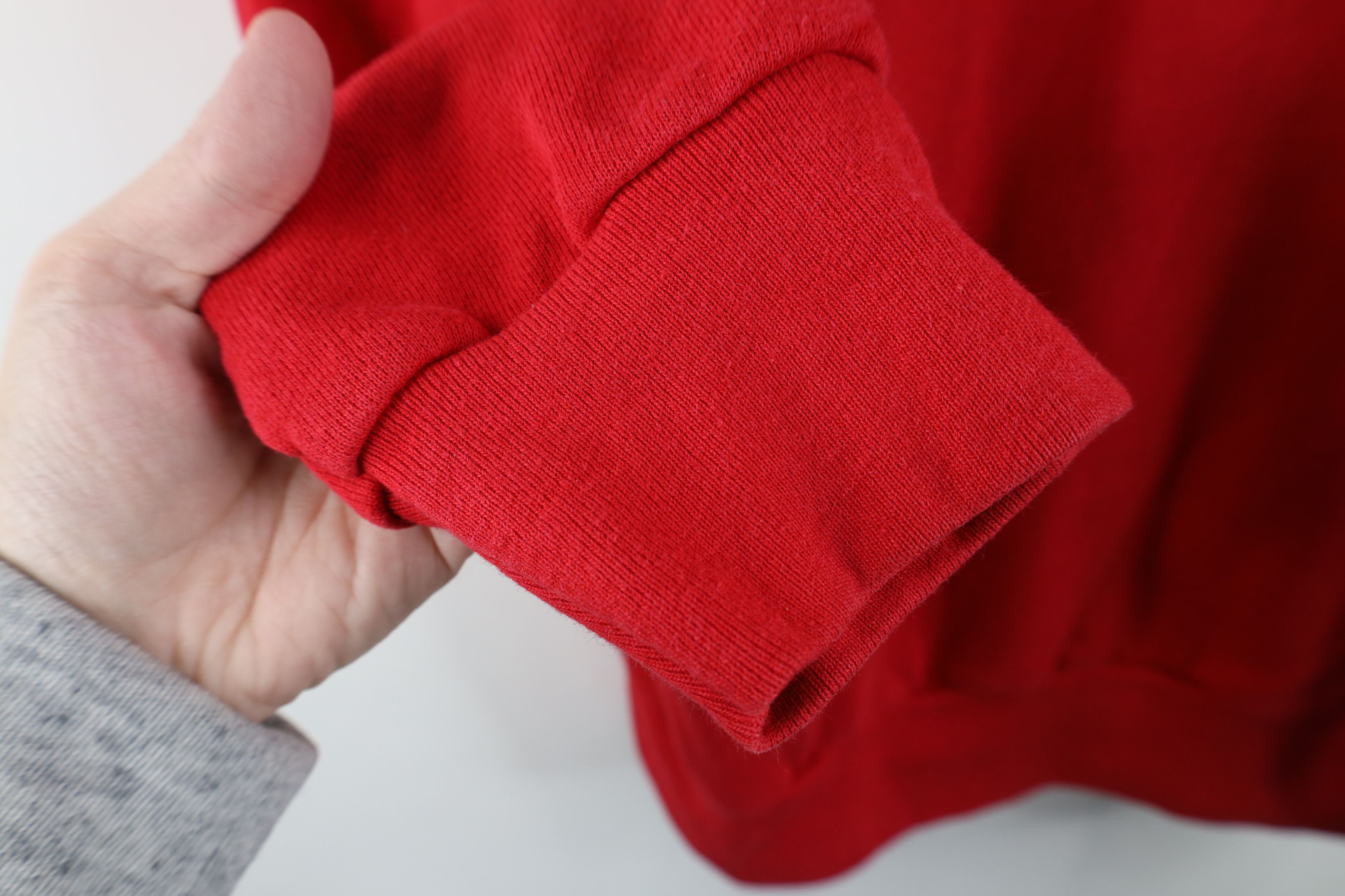 Vintage Vintage 90s Streetwear Blank Crewneck Sweatshirt Red USA Size US XL / EU 56 / 4 - 7 Thumbnail