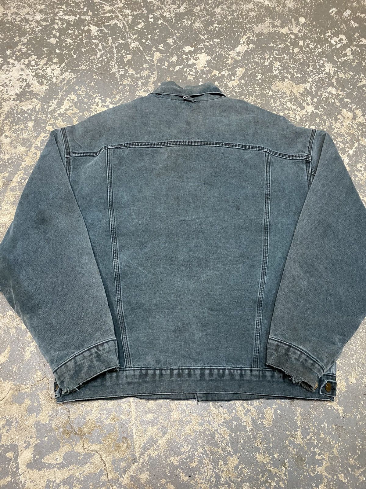 Carhartt × Vintage Vintage Carhartt Cyan Trucker Jacket JB143 Size US L / EU 52-54 / 3 - 12 Thumbnail