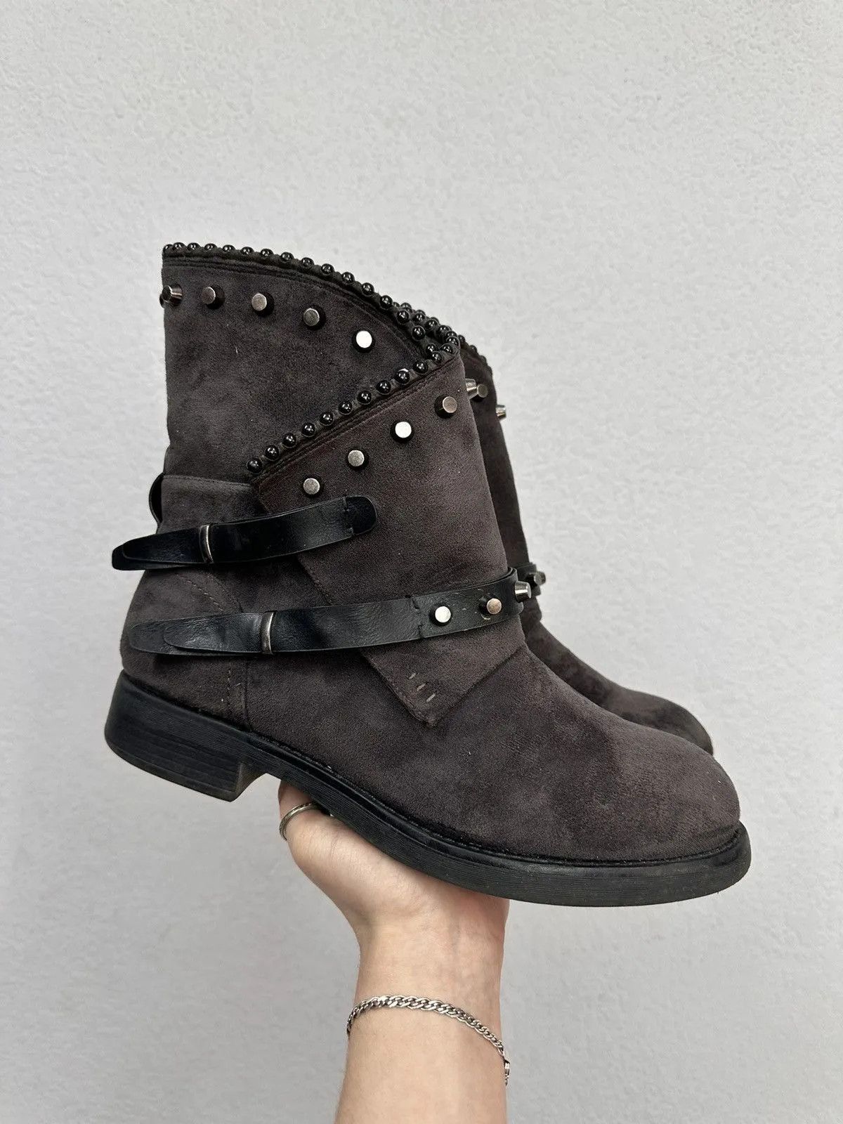 Hedi Slimane Vintage Leather Boots Avant Garde AS 98 Rick Owens Ankle Y2K Size US 7 / EU 40 - 1 Thumbnail