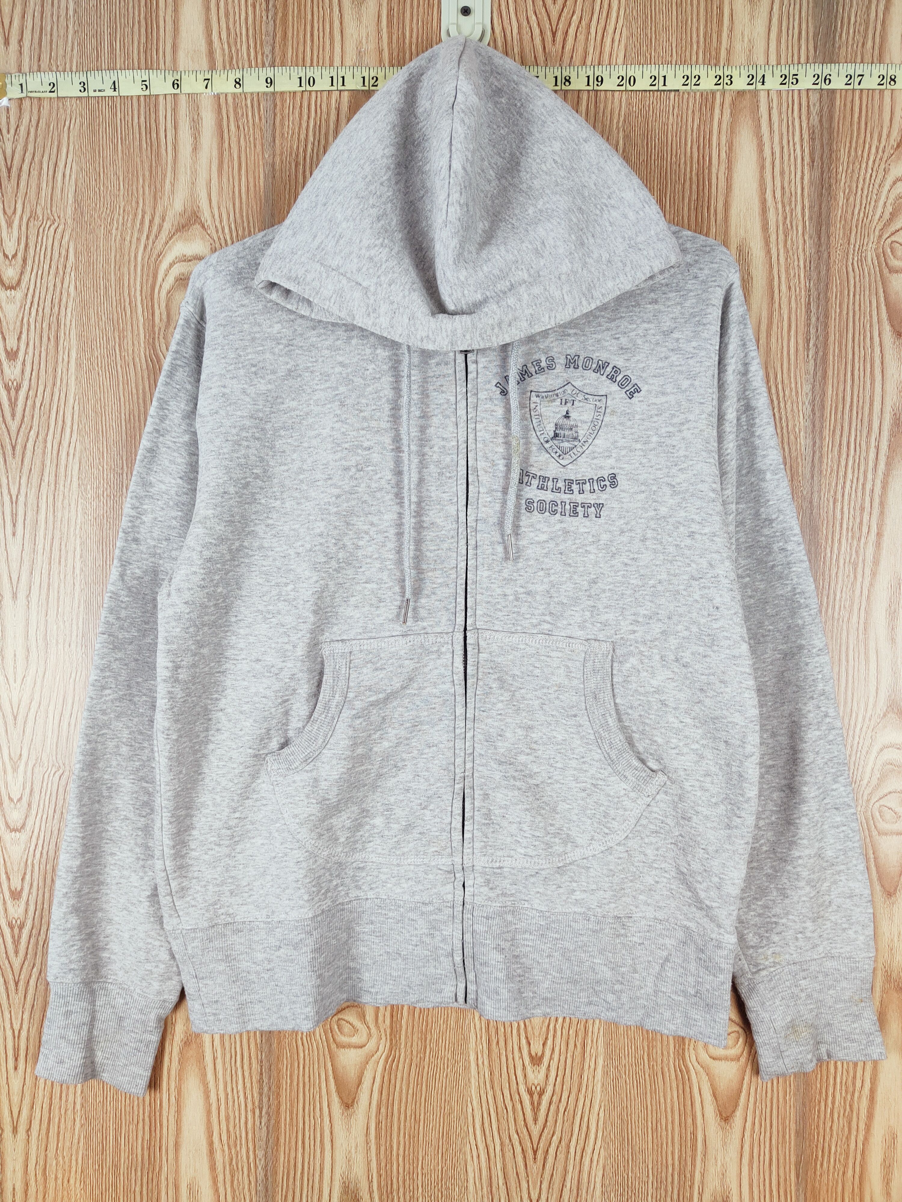 Japanese Brand × Vintage Vintage 💥 Real Words Gray Hoodie Sweaters Size L / US 10 / IT 46 - 1 Thumbnail