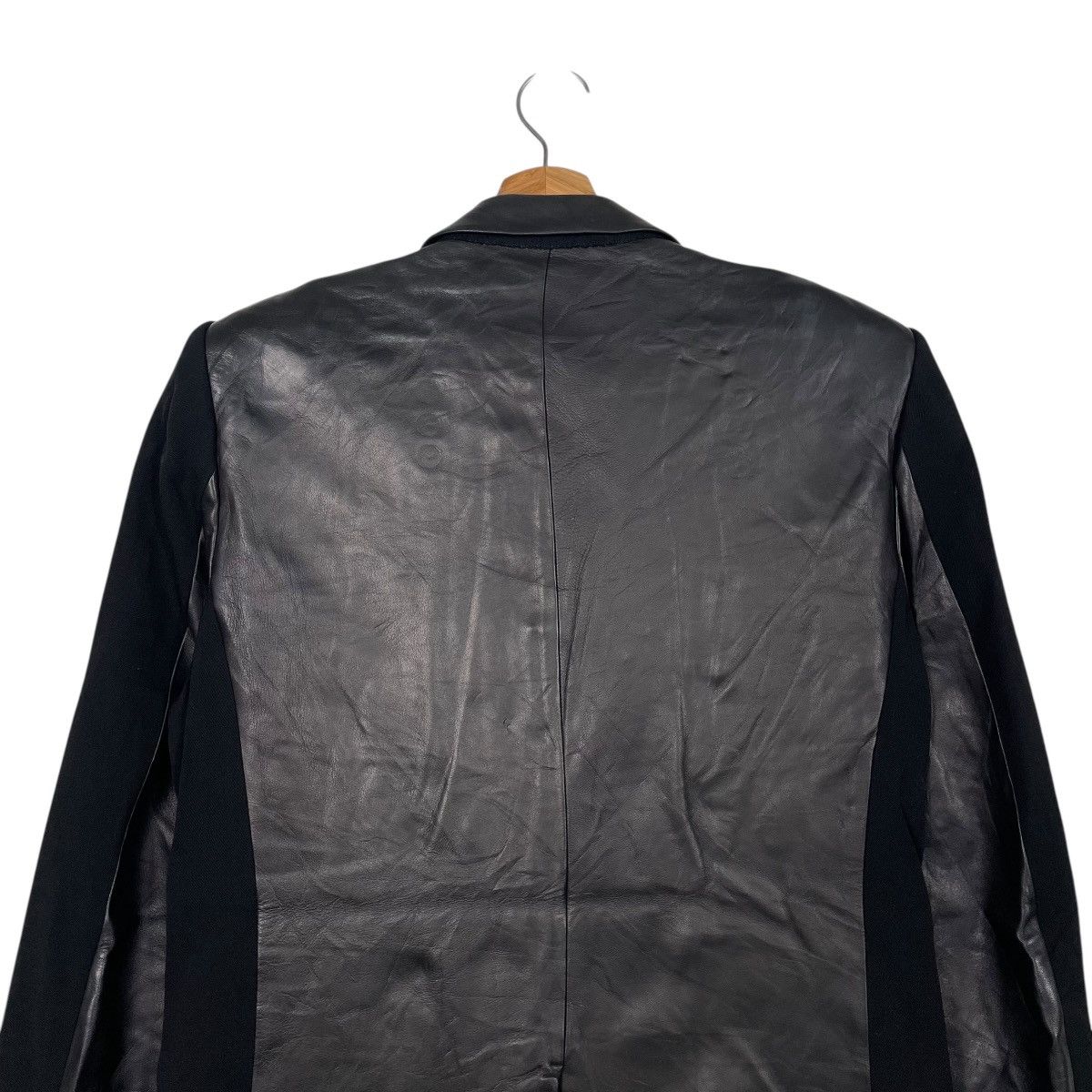 Number (N)ine Vintage SS06 Number Nine Wool Lamb Leather Blazer Jacket Size US S / EU 44-46 / 1 - 8 Thumbnail