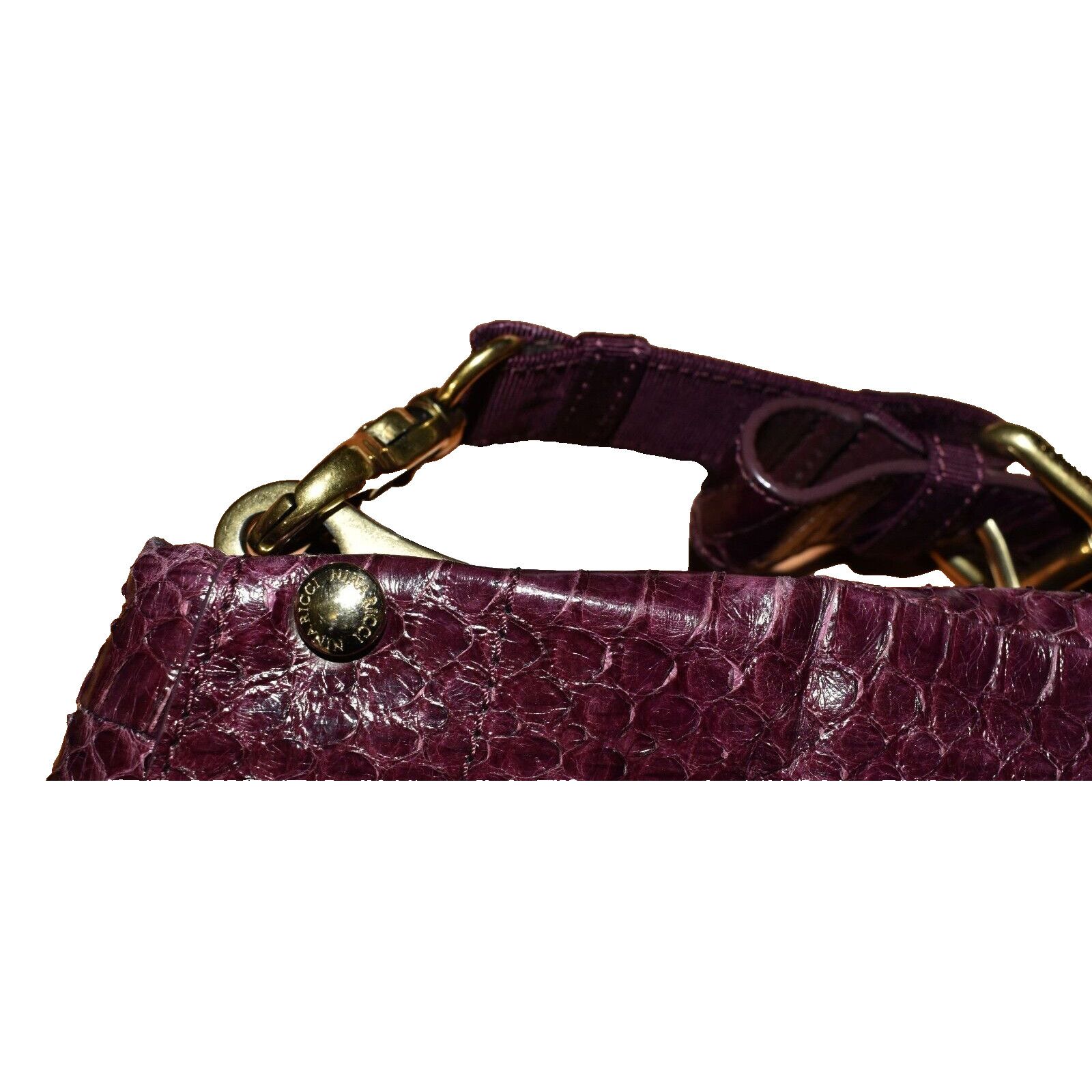 Nina Ricci NINA RICCI Python Texture Leather FoldOver Liane Satchel Bag Size ONE SIZE - 10 Thumbnail