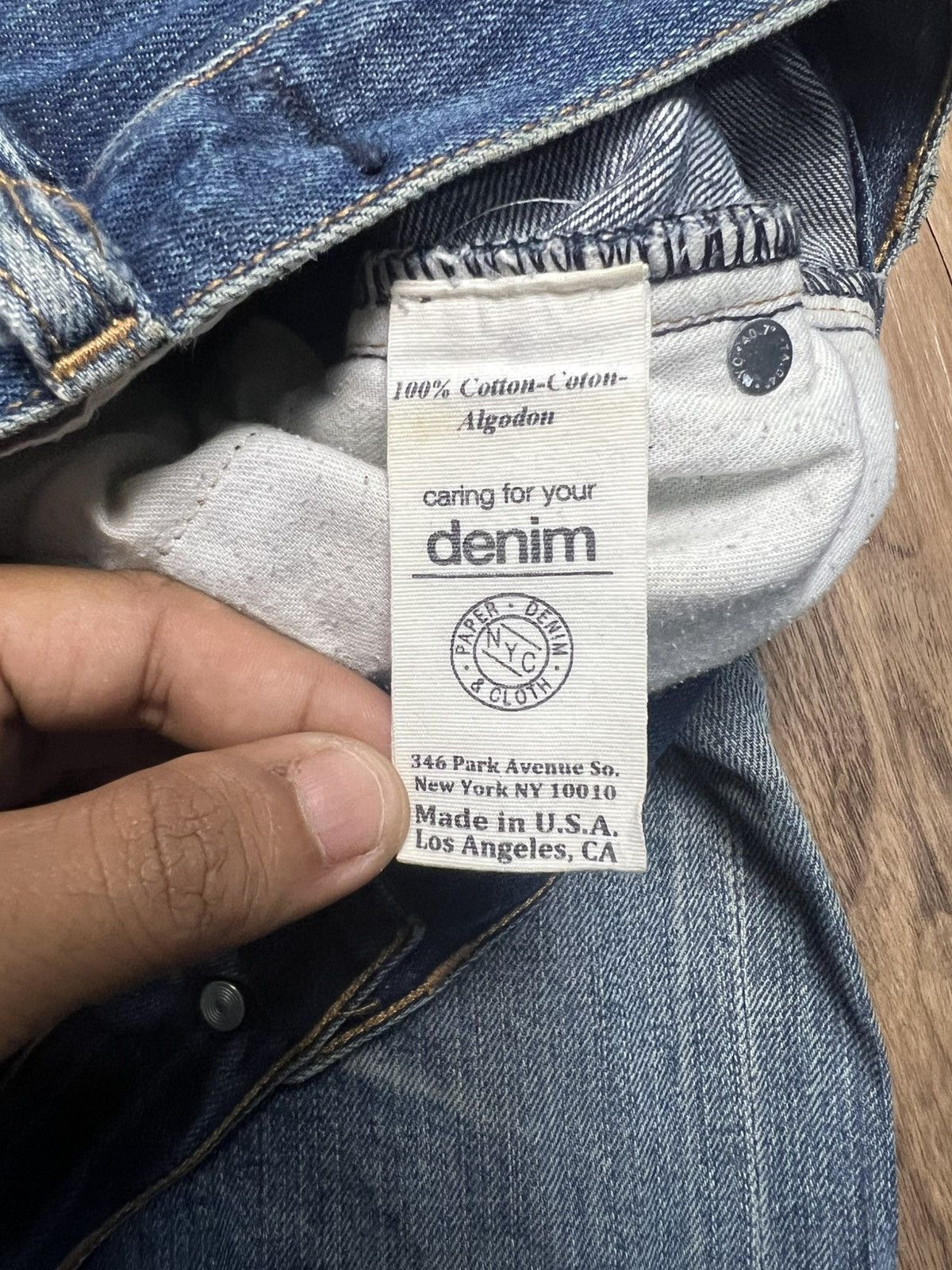 Paper Denim & Cloth Vintage Paper Denim & Cloth MadeInUSA Straight Leg Jeans(45) Size US 29 - 10 Thumbnail