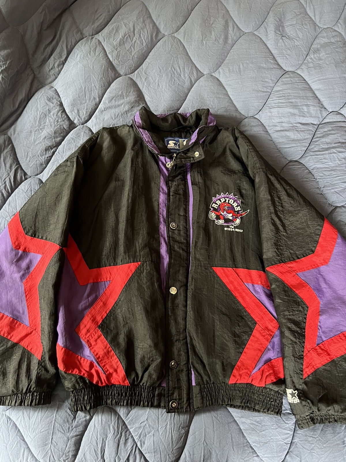 image of Vintage 1994 Toronto Raptors Starter Jacket in Black, Men's (Size XL)