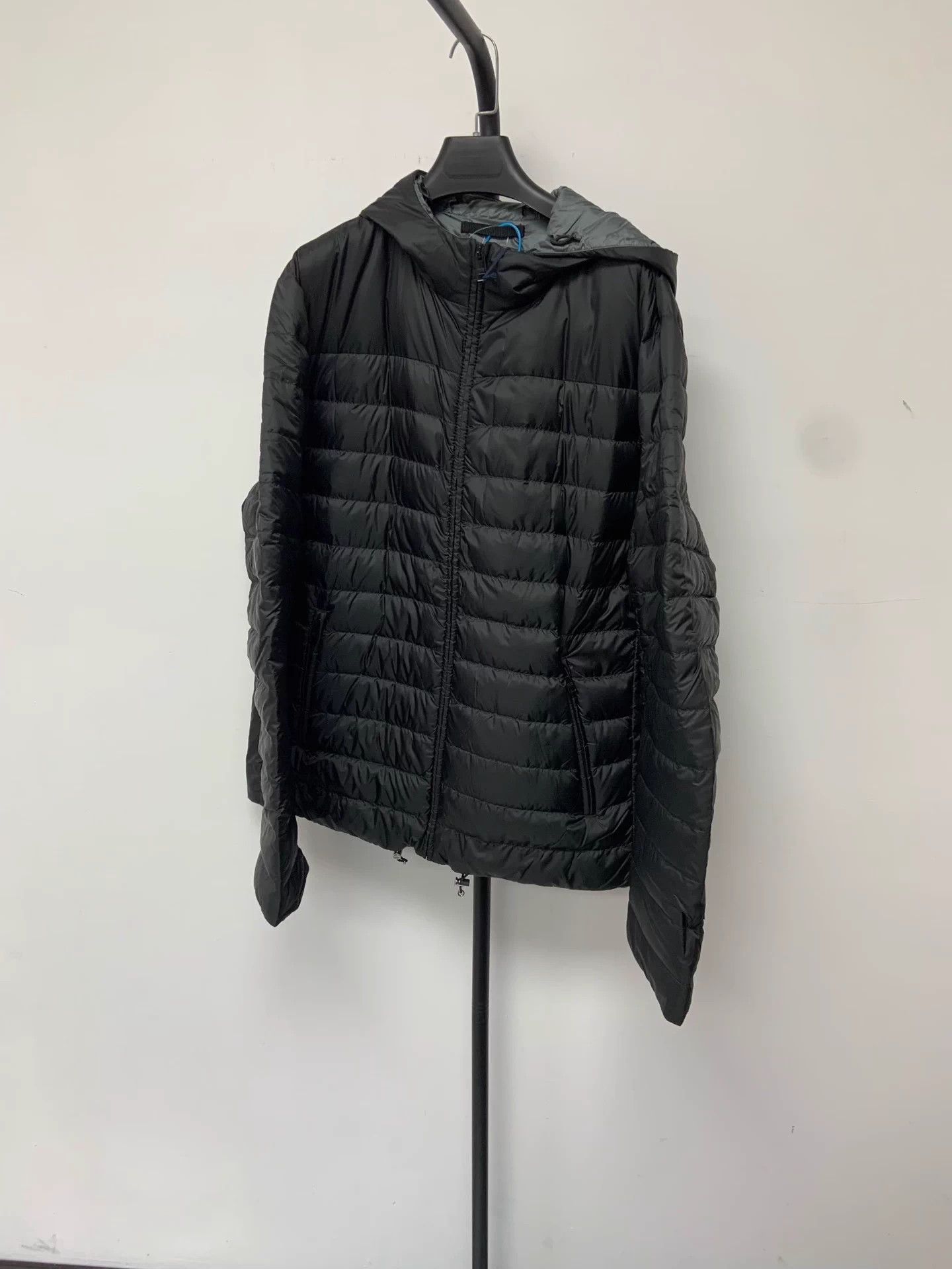 Prada PRADA men's striped solid black down jacket size 54 Size US L / EU 52-54 / 3 - 1 Thumbnail