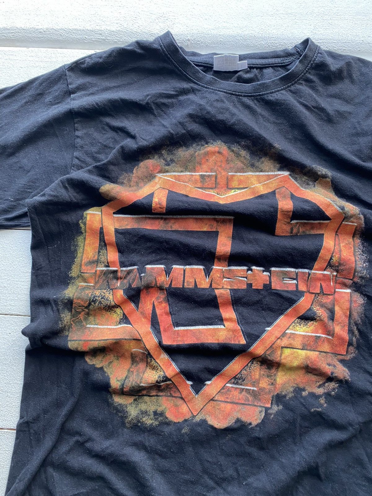 Band Tees × Vintage Vntg🔥00s Rammstein Flame Heart Band Tour Large Tee rare Size US L / EU 52-54 / 3 - 2 Thumbnail