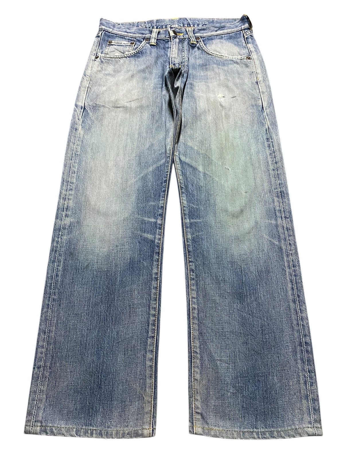 Edwin Vintage Japanese Brand Edwin 503 Faded Wash Distressed Jeans Size US 31 - 1 Thumbnail