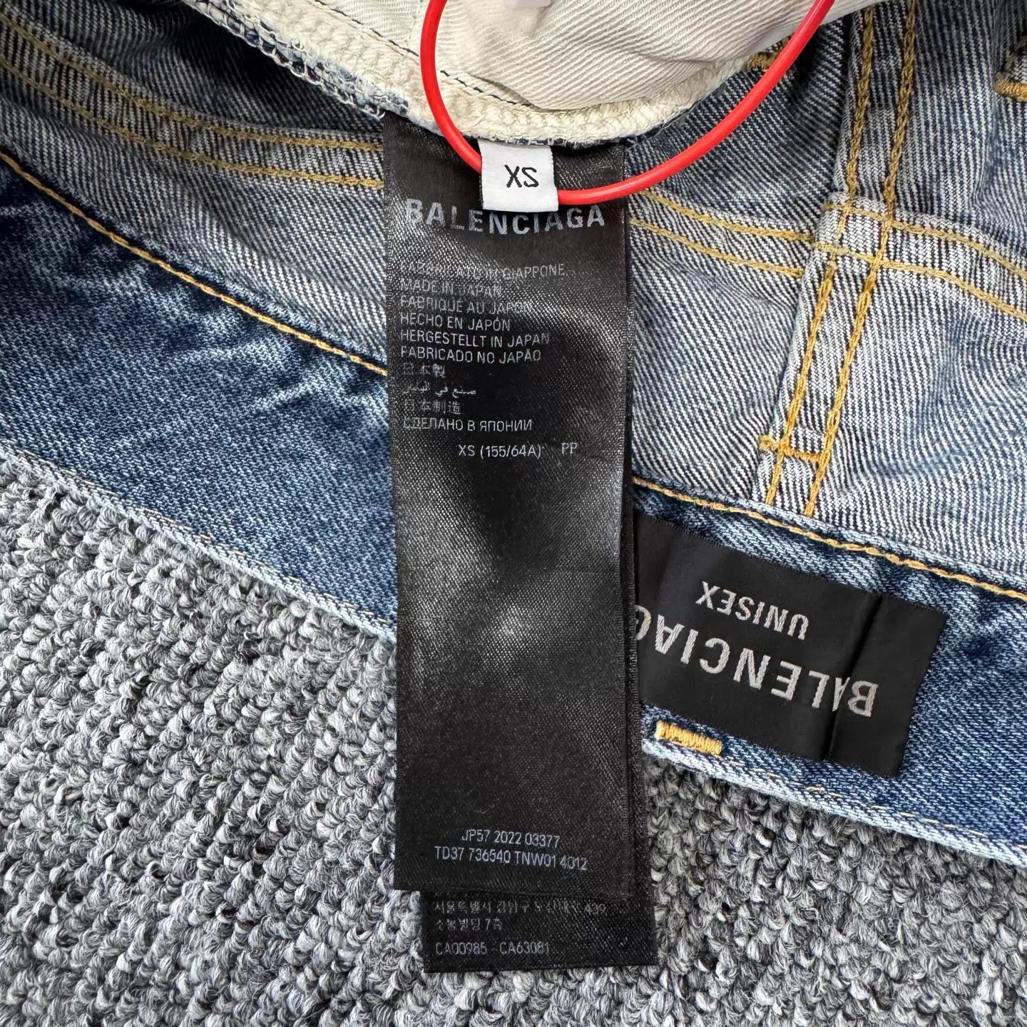 Balenciaga Balenciaga SS22 Washed Straight Leg Jeans XS 99 New Size US 27 - 7 Thumbnail