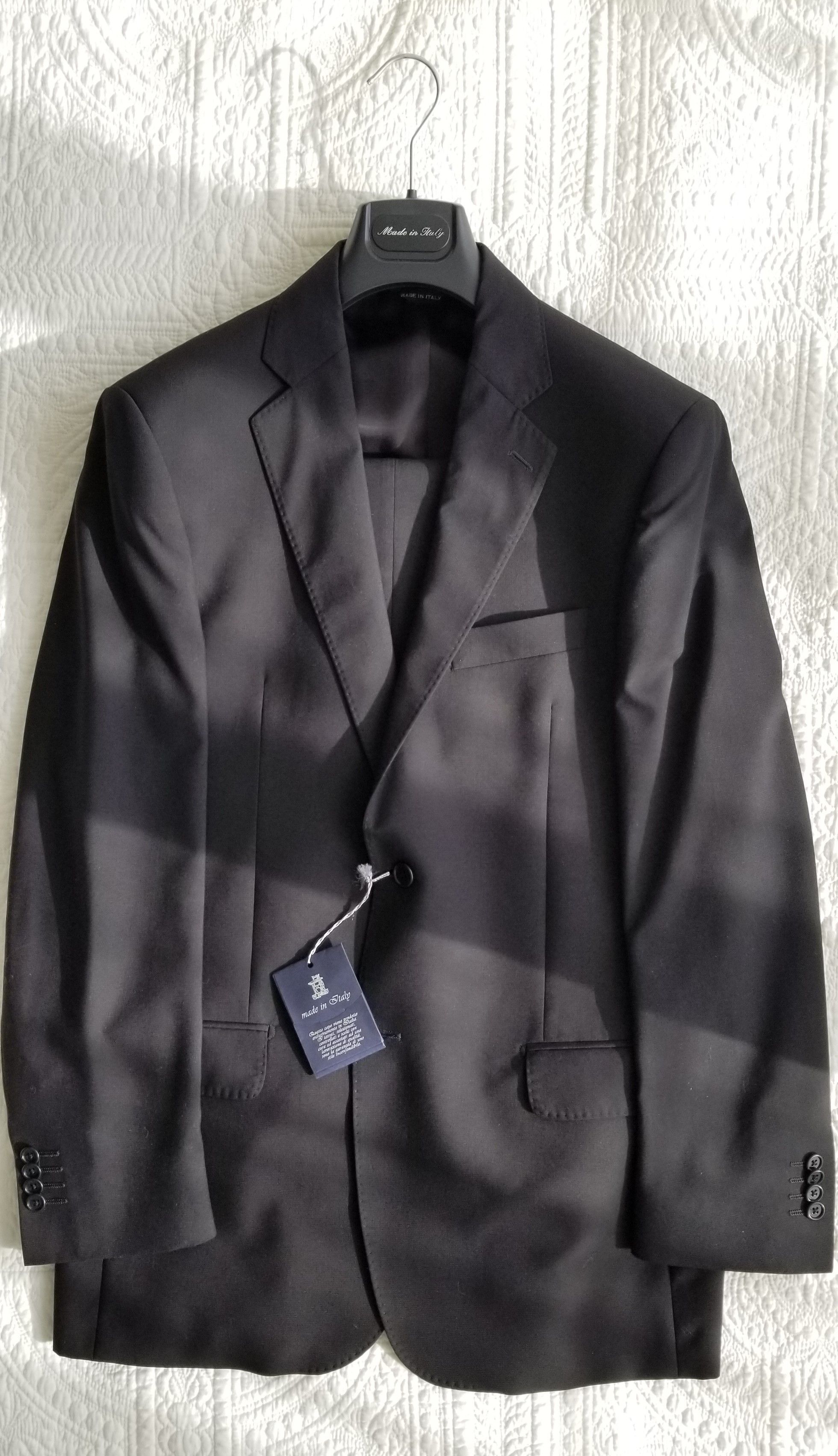 Yves Saint Laurent YSL black wool suit Size 40R - 1 Thumbnail
