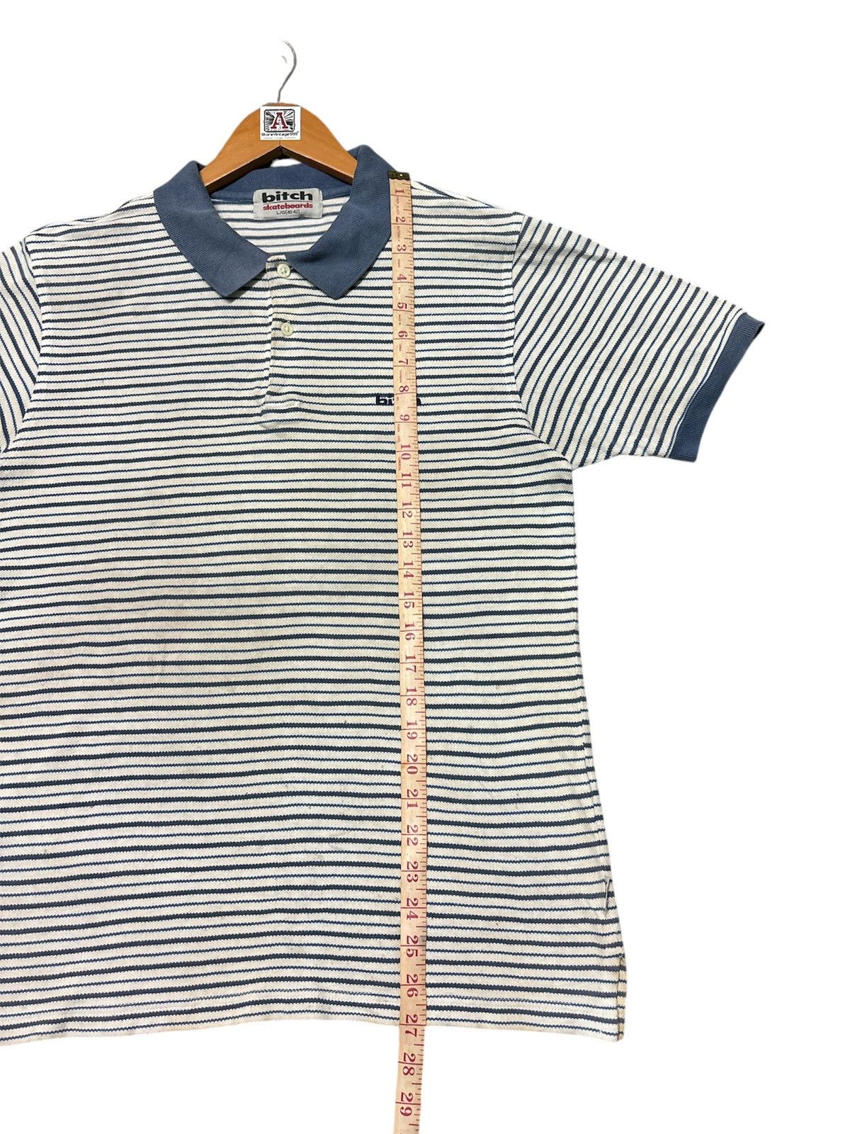 Welcome Skateboards ‼️RARE‼️VINTAGE BITCH SKATEBOARDS STRIPED POLO TEE💥 Size US L / EU 52-54 / 3 - 10 Thumbnail