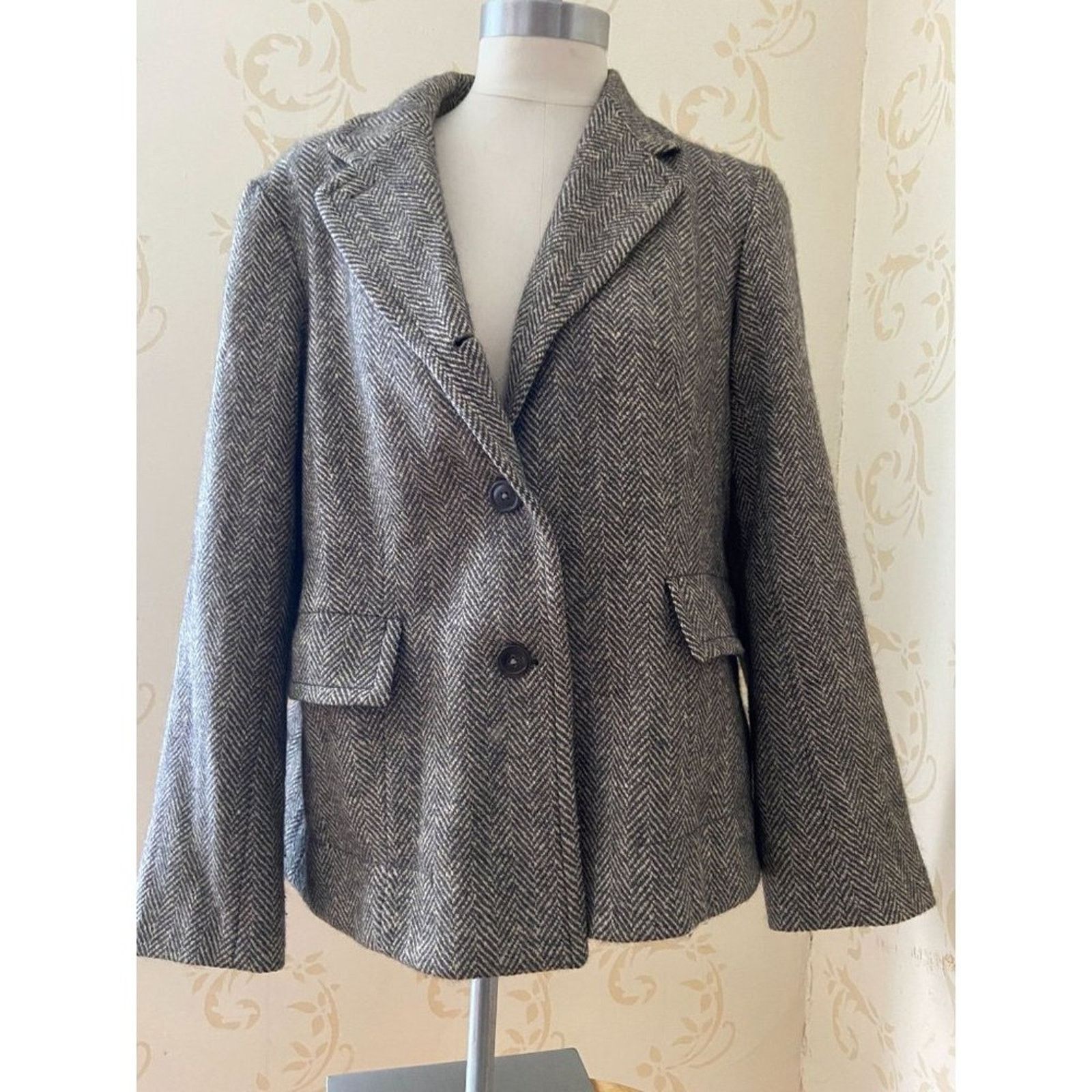 Jil Sander Houndstooth Cashmere Blend Jacket