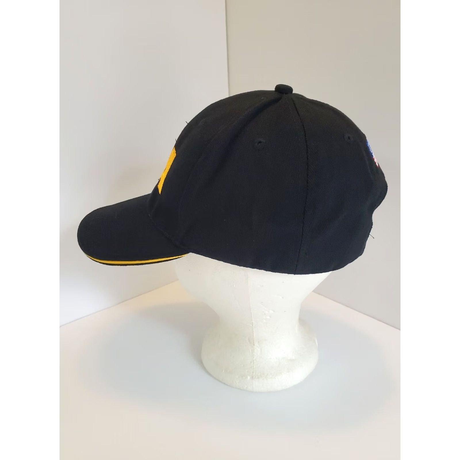 Vintage NRA Hunting Baseball Cap Adjustable Black Yellow Script USA Flag Outdoor Mens Size ONE SIZE - 6 Thumbnail