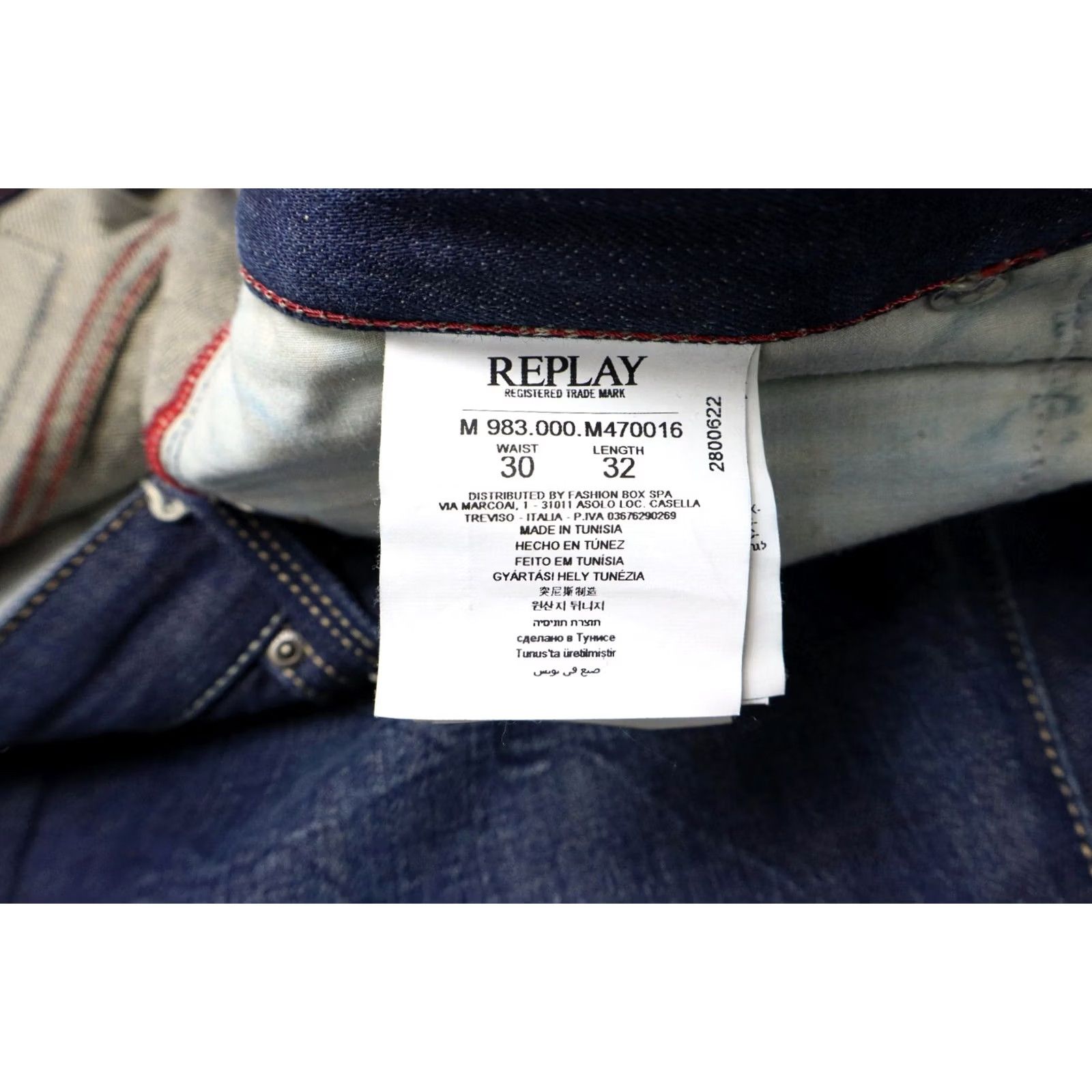 Replay Replay Jeans Slim Fit Men W30/L32 Blue Button Fly Faded Whiskers Denim Size US 30 / EU 46 - 5 Thumbnail