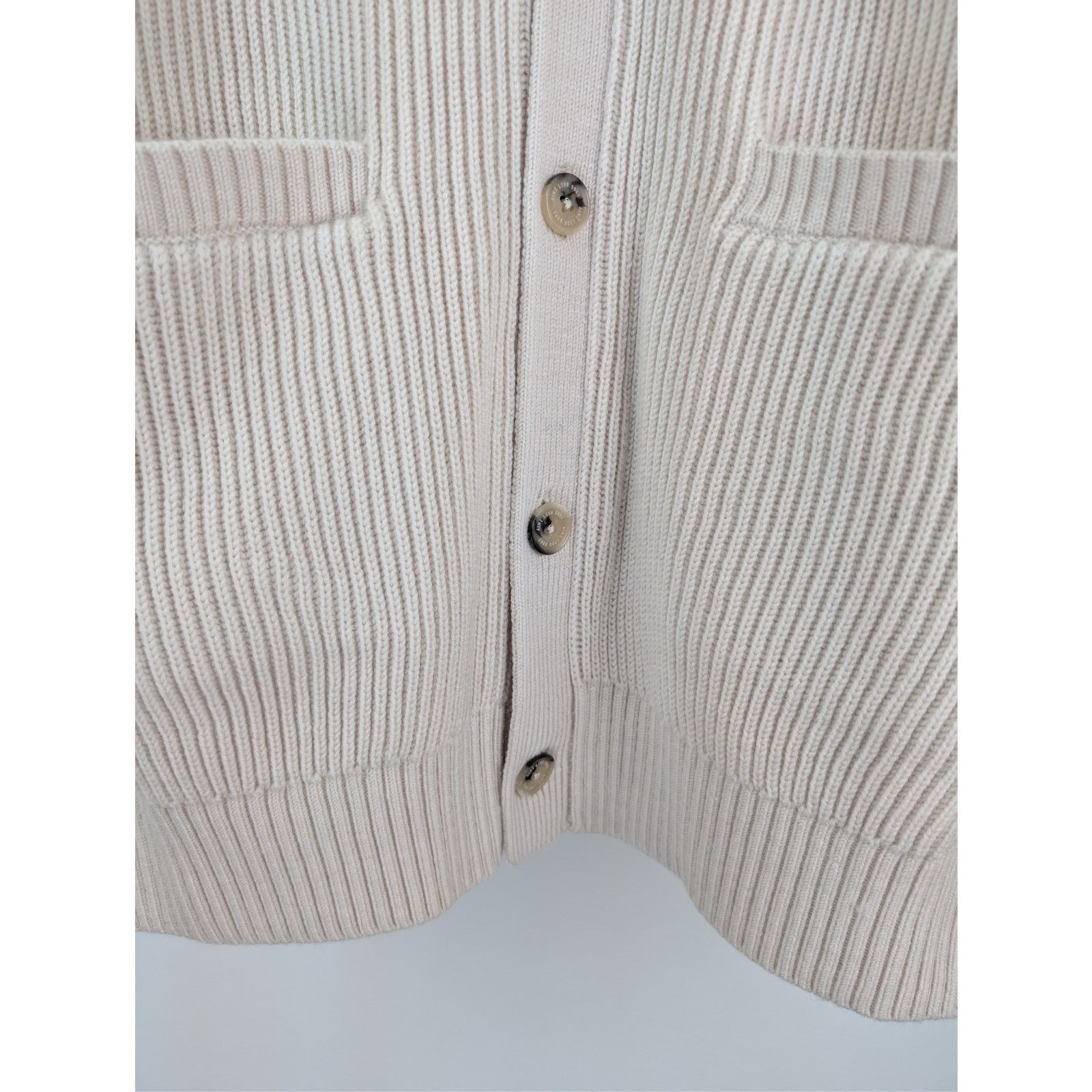 Aime Leon Dore o1rshd1 Shaker Stitch Cardigan Sweater in Oatmeal Size US L / EU 52-54 / 3 - 7 Thumbnail