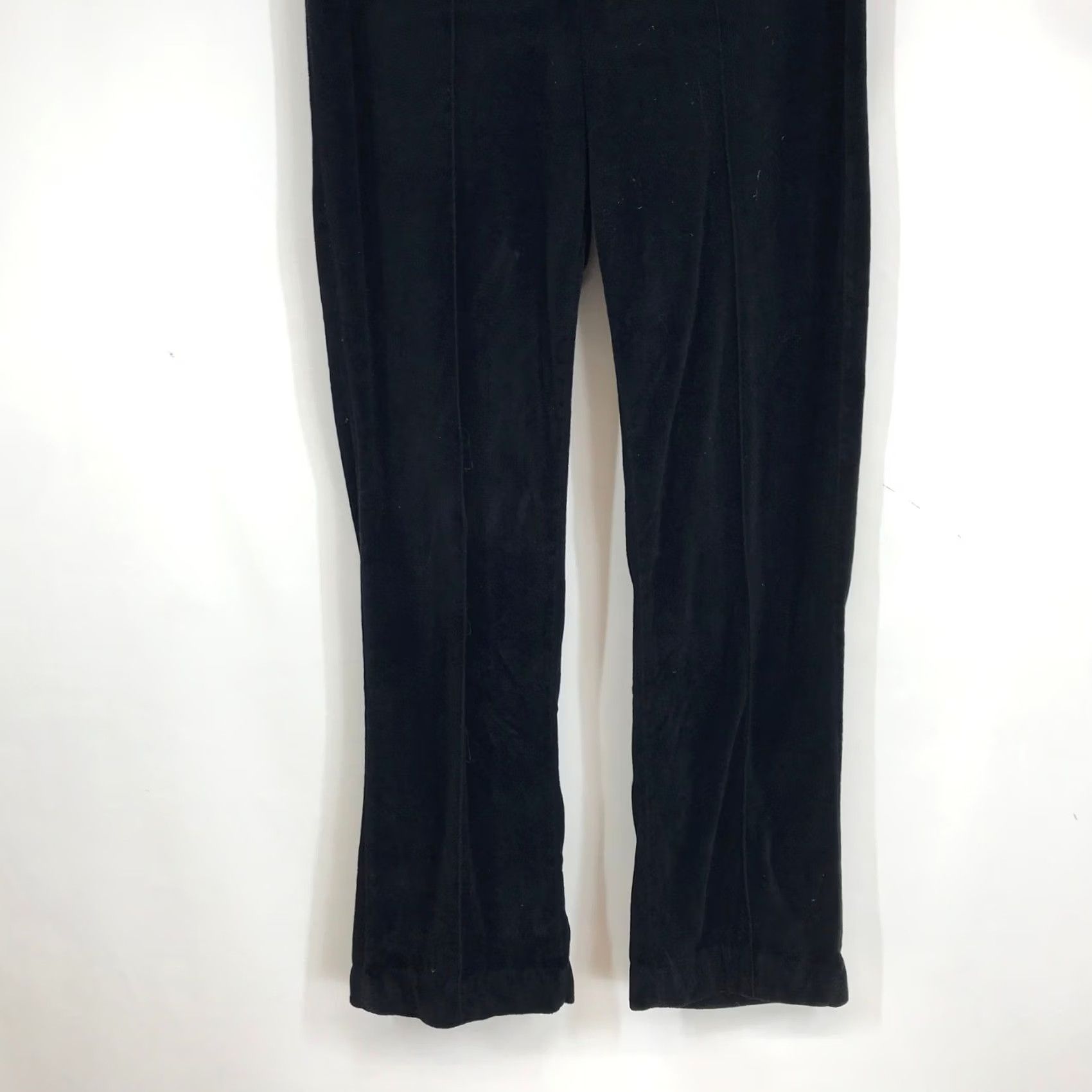 Nike VINTAGE Nike Sportswear Black Velour Track Pants High Rise Straight Leg Large Women Size 36" / US 14 / IT 50 - 3 Thumbnail