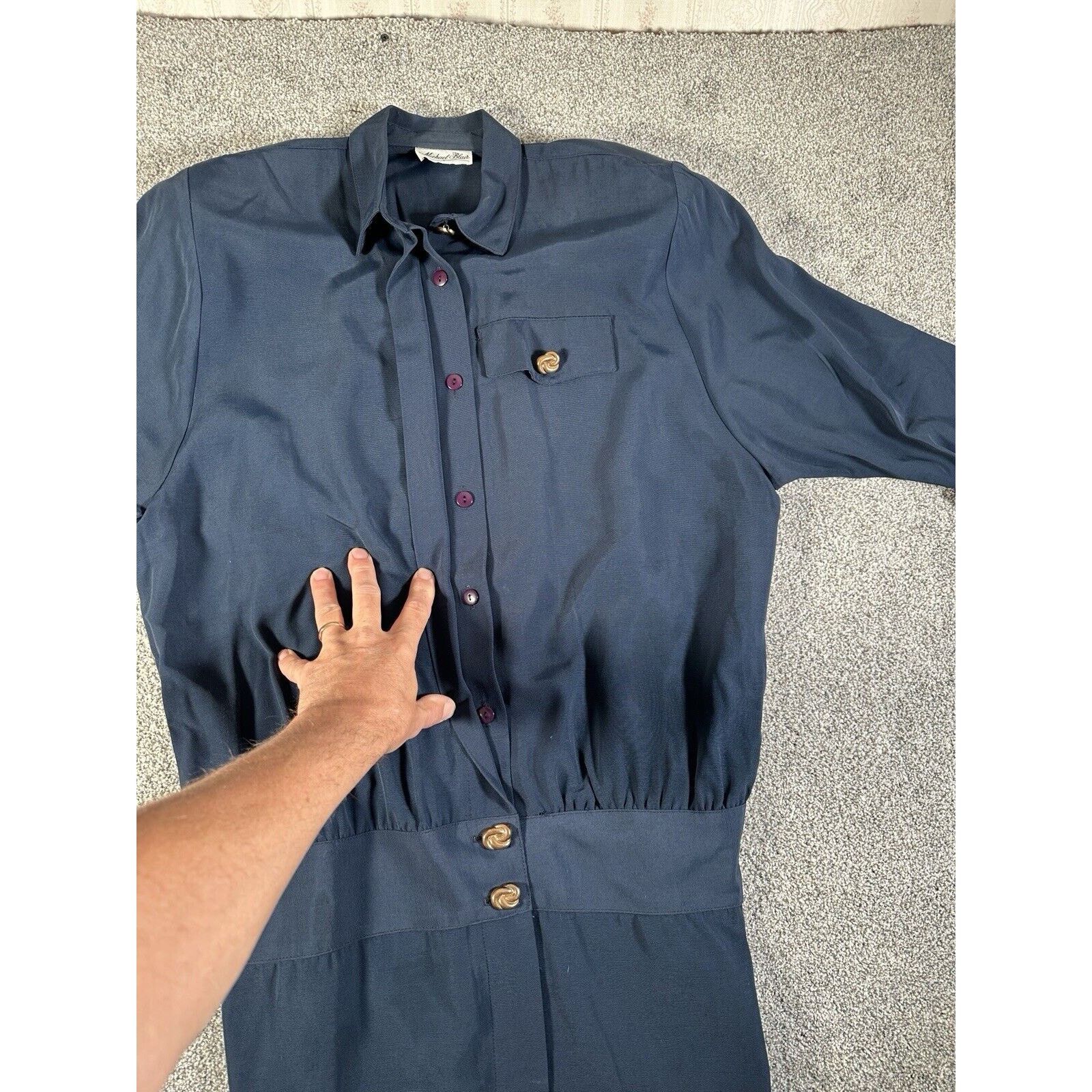Other Vintage 80s does 50s Dress Womens18 Secretary Dark Academia Size XXL / US 16-18 / IT 52-54 - 12 Thumbnail