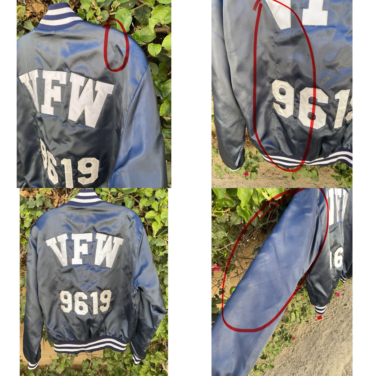 Vintage VINTAGE Swingster Jacket Mens L Red Satin Varsity Embroidered US Navy Reds VFW 9619 Snap Front Knit Ribbed Accent Size US L / EU 52-54 / 3 - 8 Thumbnail