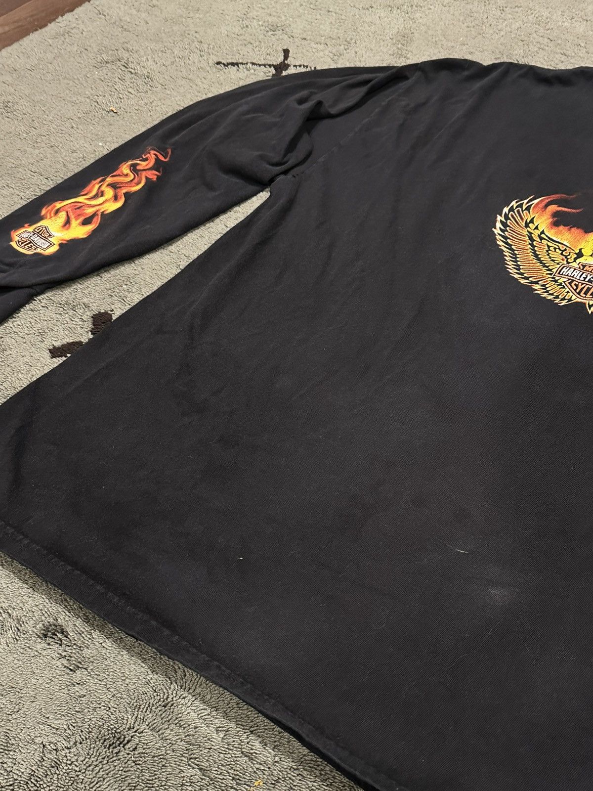 Harley Davidson 2004 Harley Davidson Flame Sleeve F&S Dayton Ohio Longsleeve Size US XL / EU 56 / 4 - 5 Thumbnail