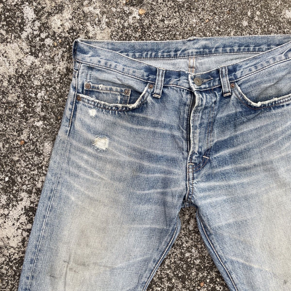 Japanese Brand Vintage Unbranded Distressed Denim Jeans Size US 33 - 3 Thumbnail