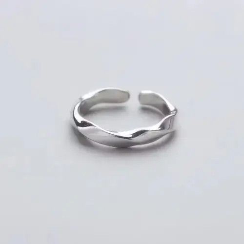 Ring Of Fire Minimalist Silver Plated Ring Jewelry Loop Geometric Size ONE SIZE - 2 Thumbnail