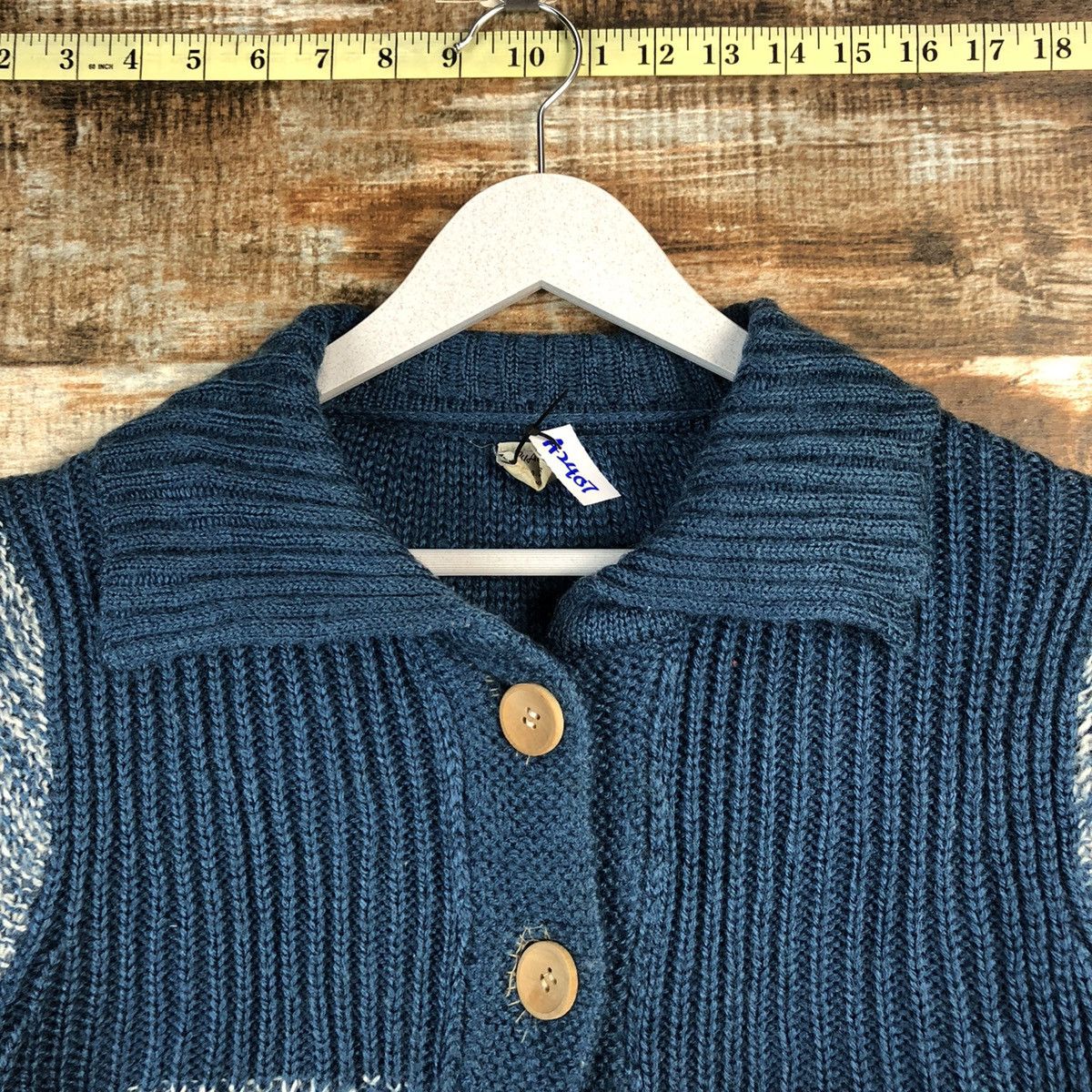 Homespun Knitwear × Japanese Brand Poly Achul Blue Knitwear #A2407 Size M / US 6-8 / IT 42-44 - 4 Thumbnail