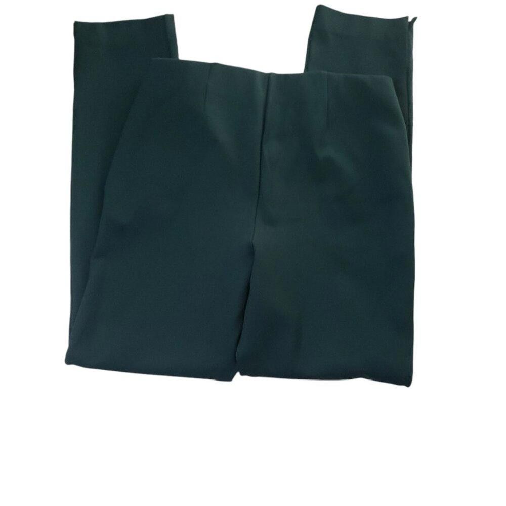 Chicos CT1787 Chico's Juliet Ponte Trim Detail Ankle Pant Green S Size 28" / US 6 / IT 42 - 4 Thumbnail