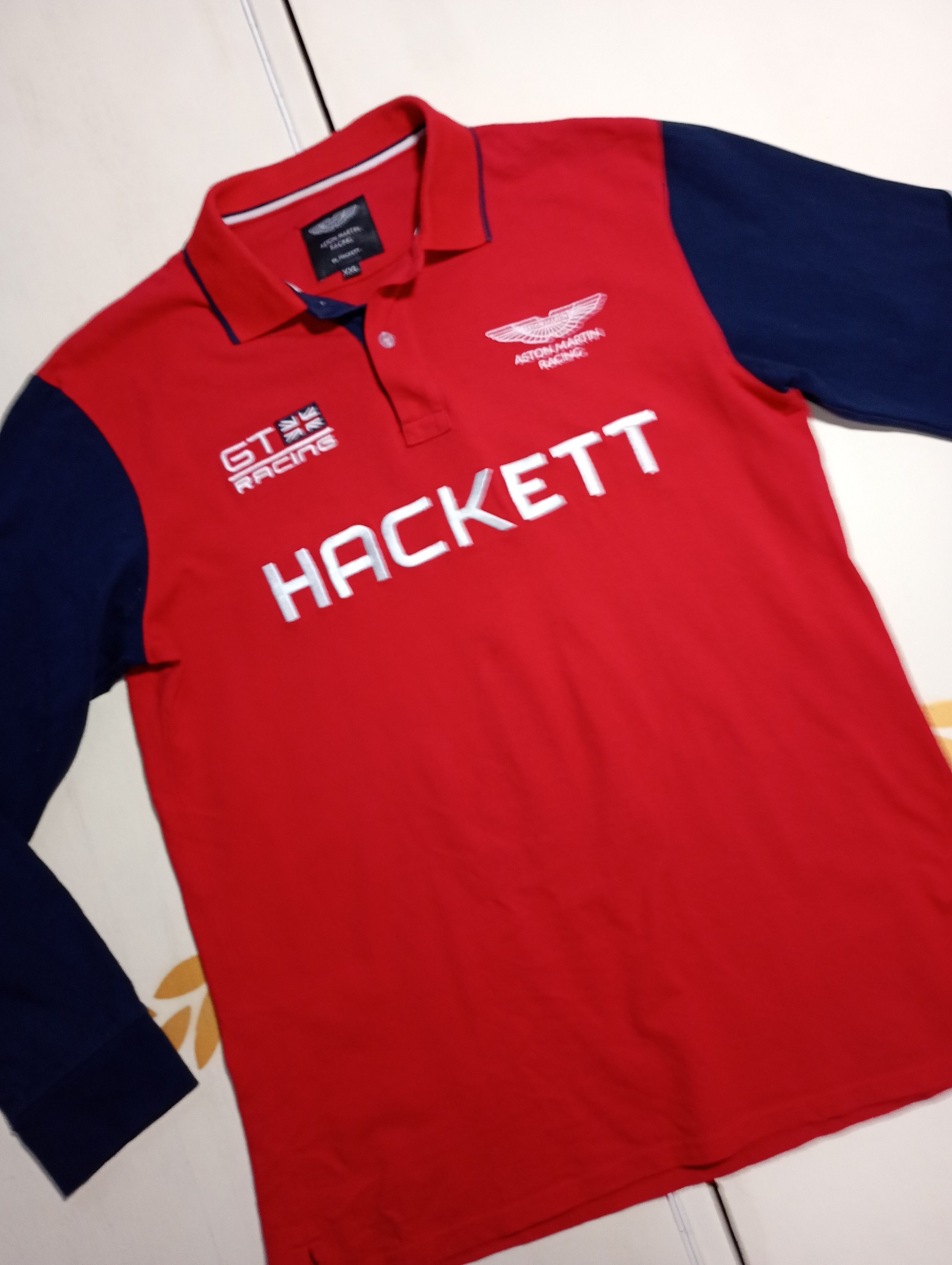 Hackett Hackett Aston Martin Racing Long Sleeve Polo Shirt Size US XXL / EU 58 / 5 - 5 Thumbnail