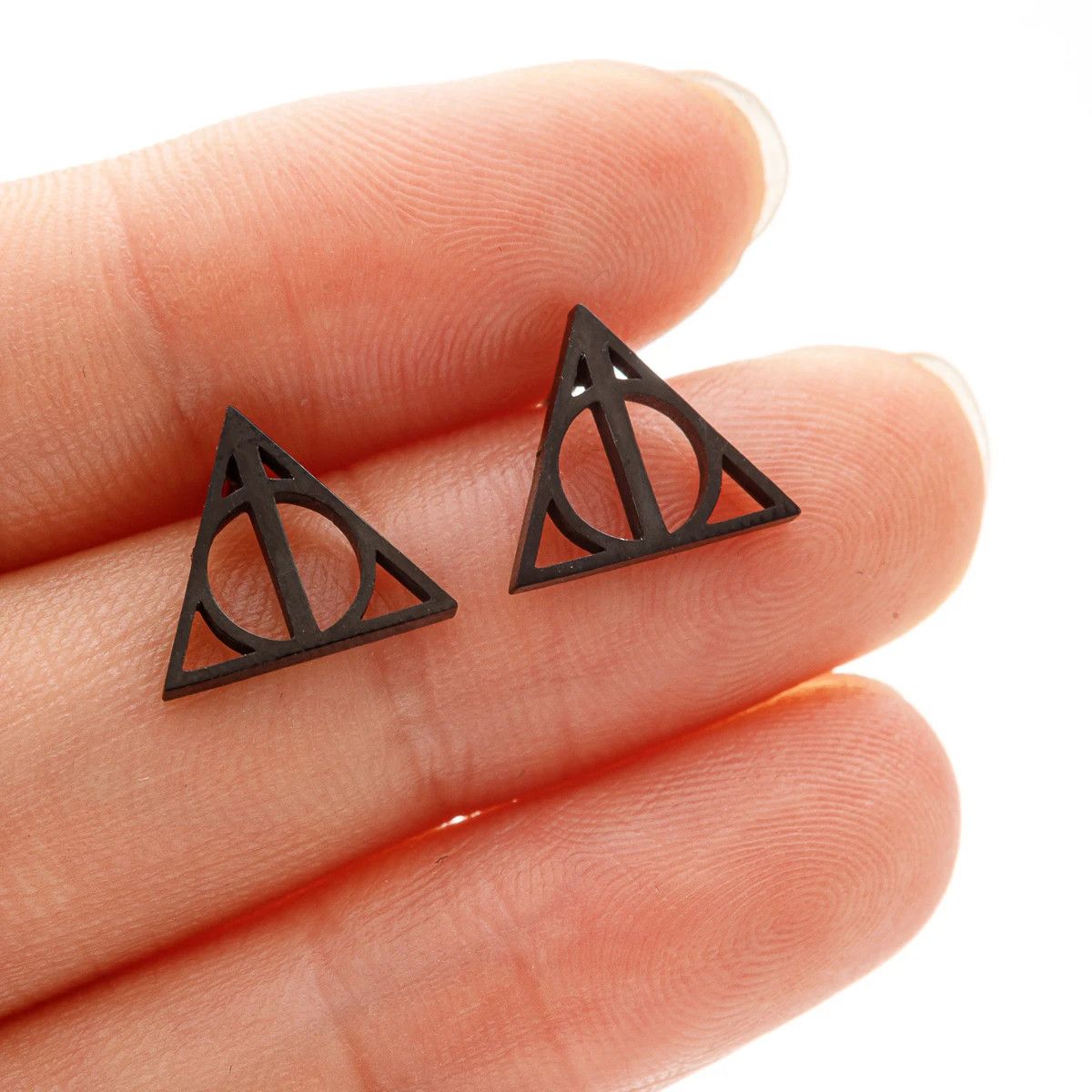Jewelry Geometric Triangle Mini Stud Earrings Charm Earring Gift Size ONE SIZE - 1 Preview