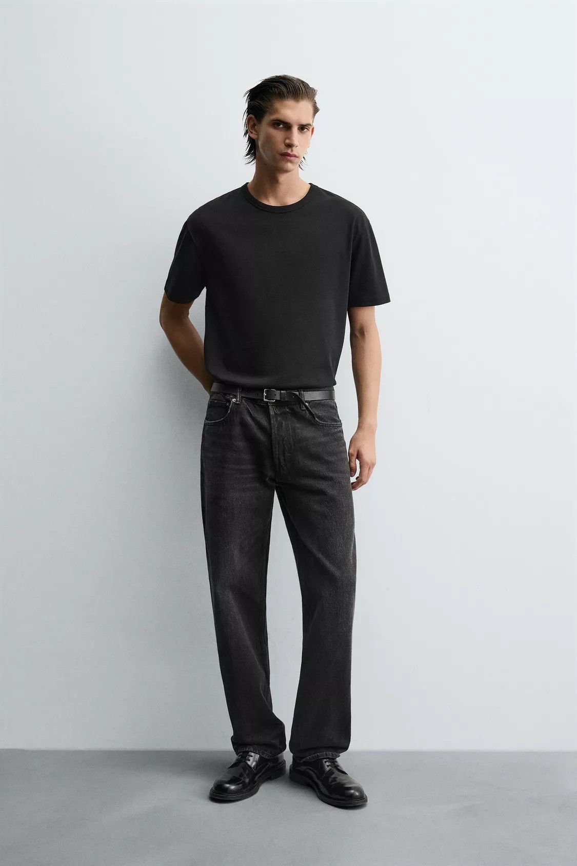 Zara Zara Straight Fit Denim Jeans Charcoal Vintage Black Size 29 Size US 29 - 8 Thumbnail