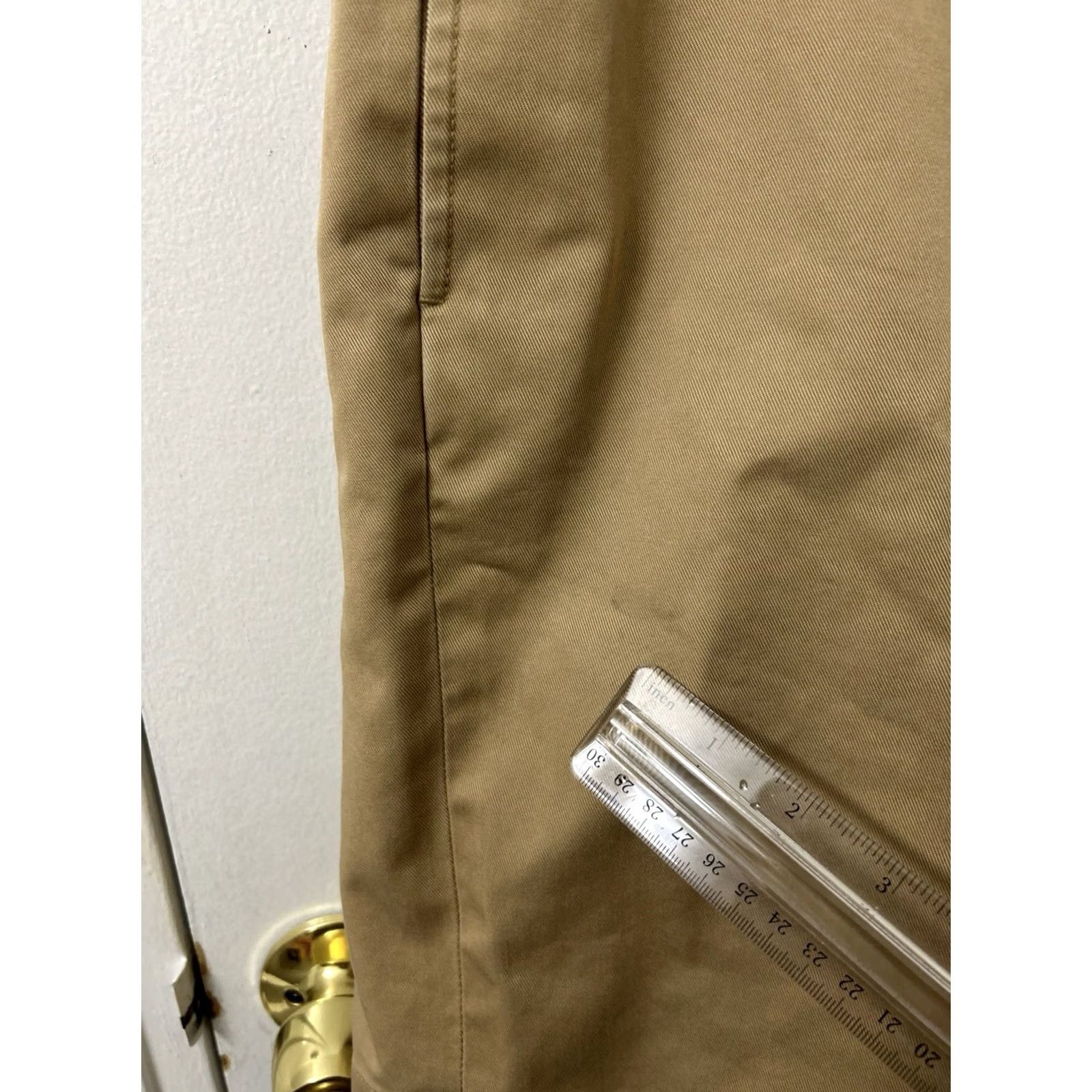 Brooks Brothers Brooks Brothers Chino Shorts Mens Size 33 Tan Beig e Cotton Twill Flat Front Zip Button Pockets Classic Summer - Mens Size US 33 - 4 Thumbnail
