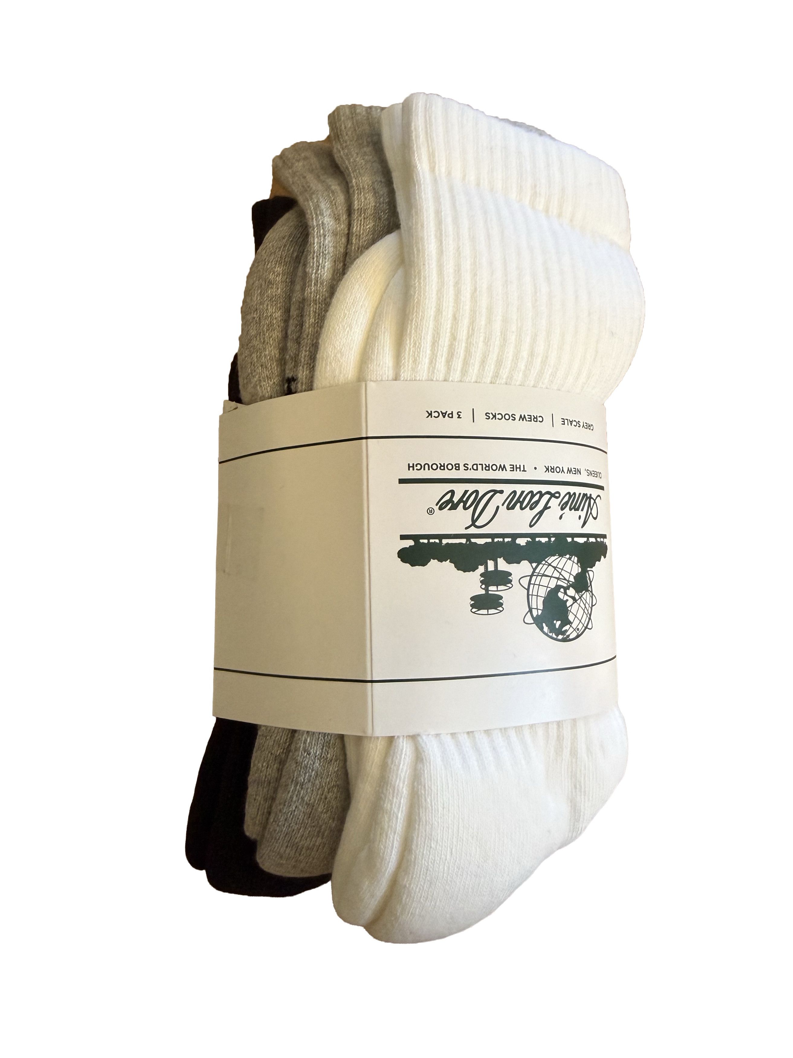 Aime Leon Dore crew logo sock 3 pack (grey, black, white long) Size ONE SIZE - 4 Thumbnail