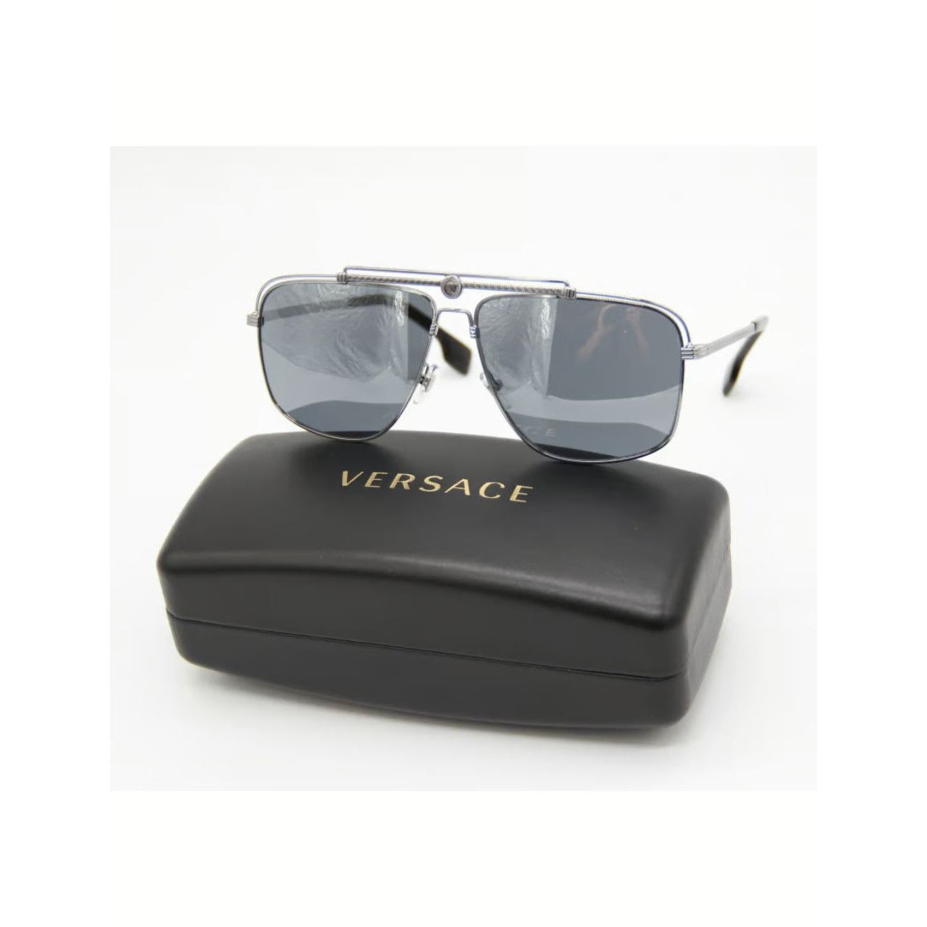 image of New Versace Ve2242 - 10016G Sunglasses in Silver, Men's