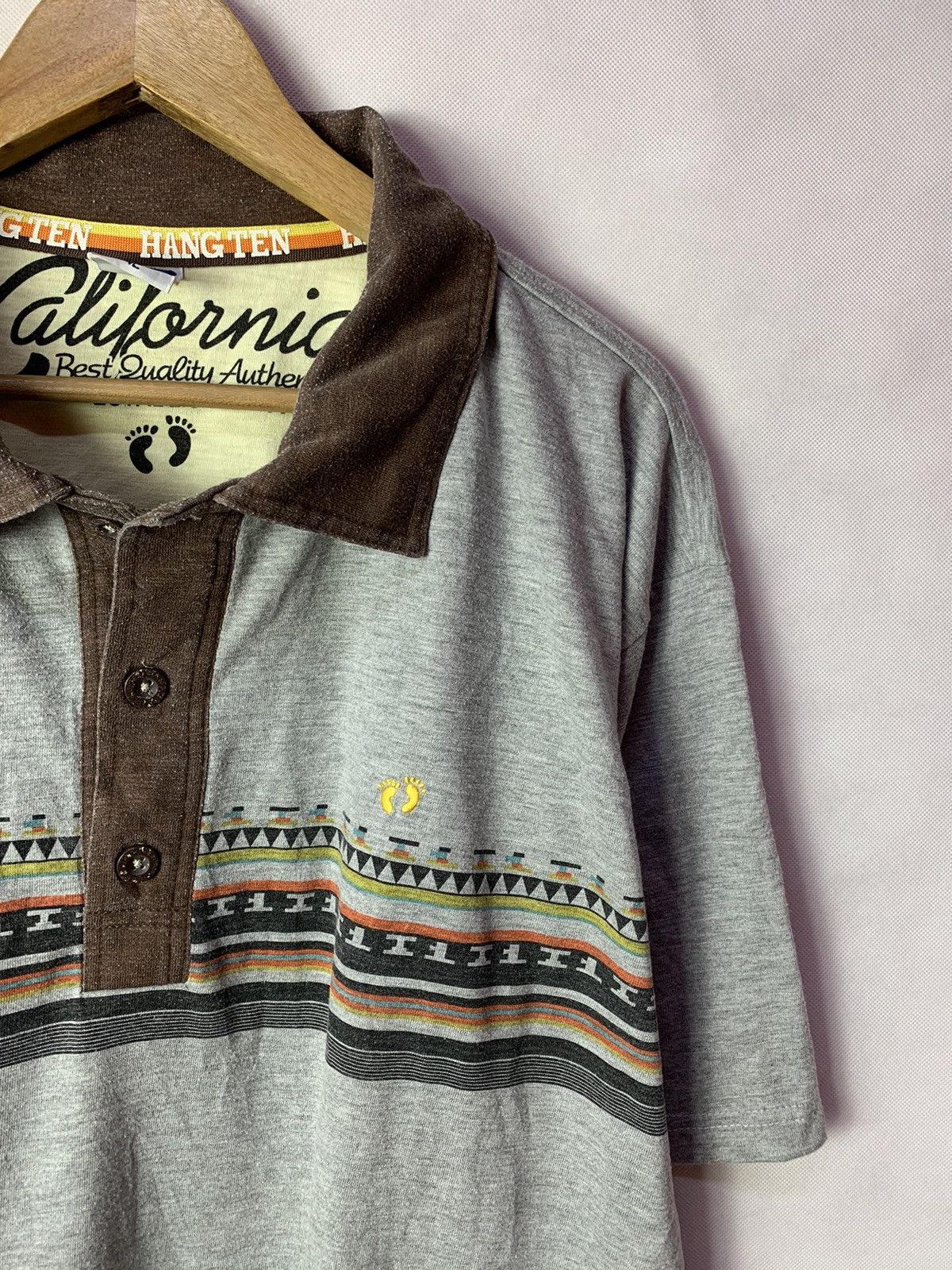 Hang Ten × Vintage 🔥Hangten California Vintage Style Polo Surf Tee Size US XXL / EU 58 / 5 - 2 Thumbnail