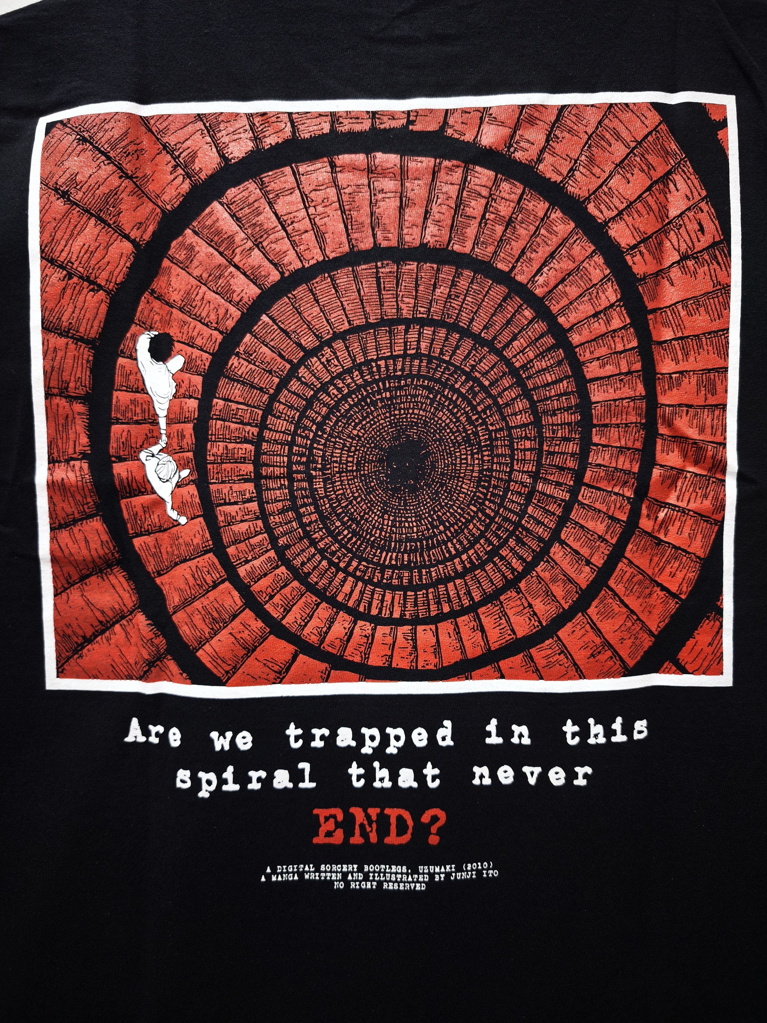 Anime Uzumaki Spiral Into Horror Junji Ito T-shirt Size US XL / EU 56 / 4 - 10 Thumbnail